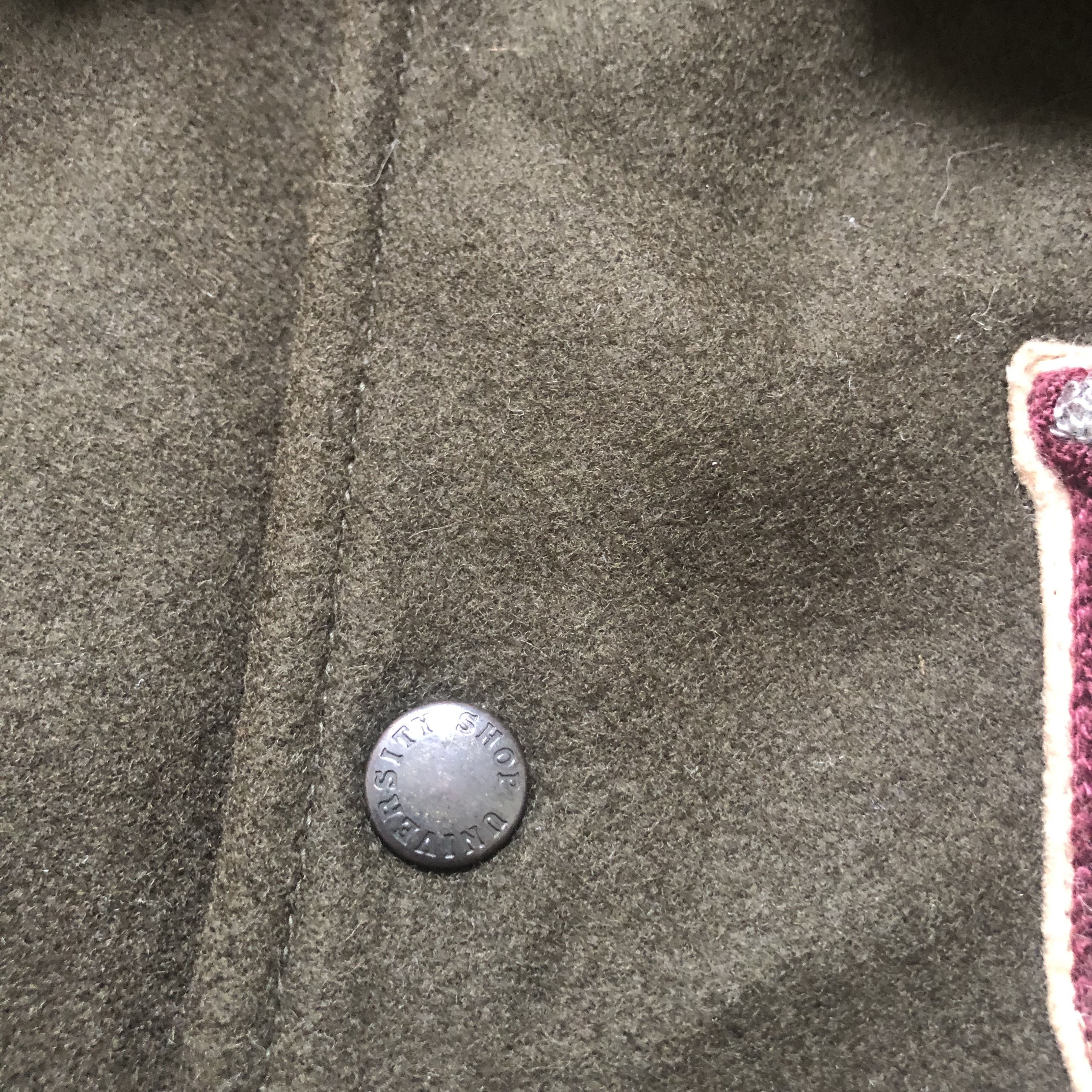 Vintage Vintage Uni Shop Suede Leather Sleeve Letterman Jacket Size US L / EU 52-54 / 3 - 8 Thumbnail