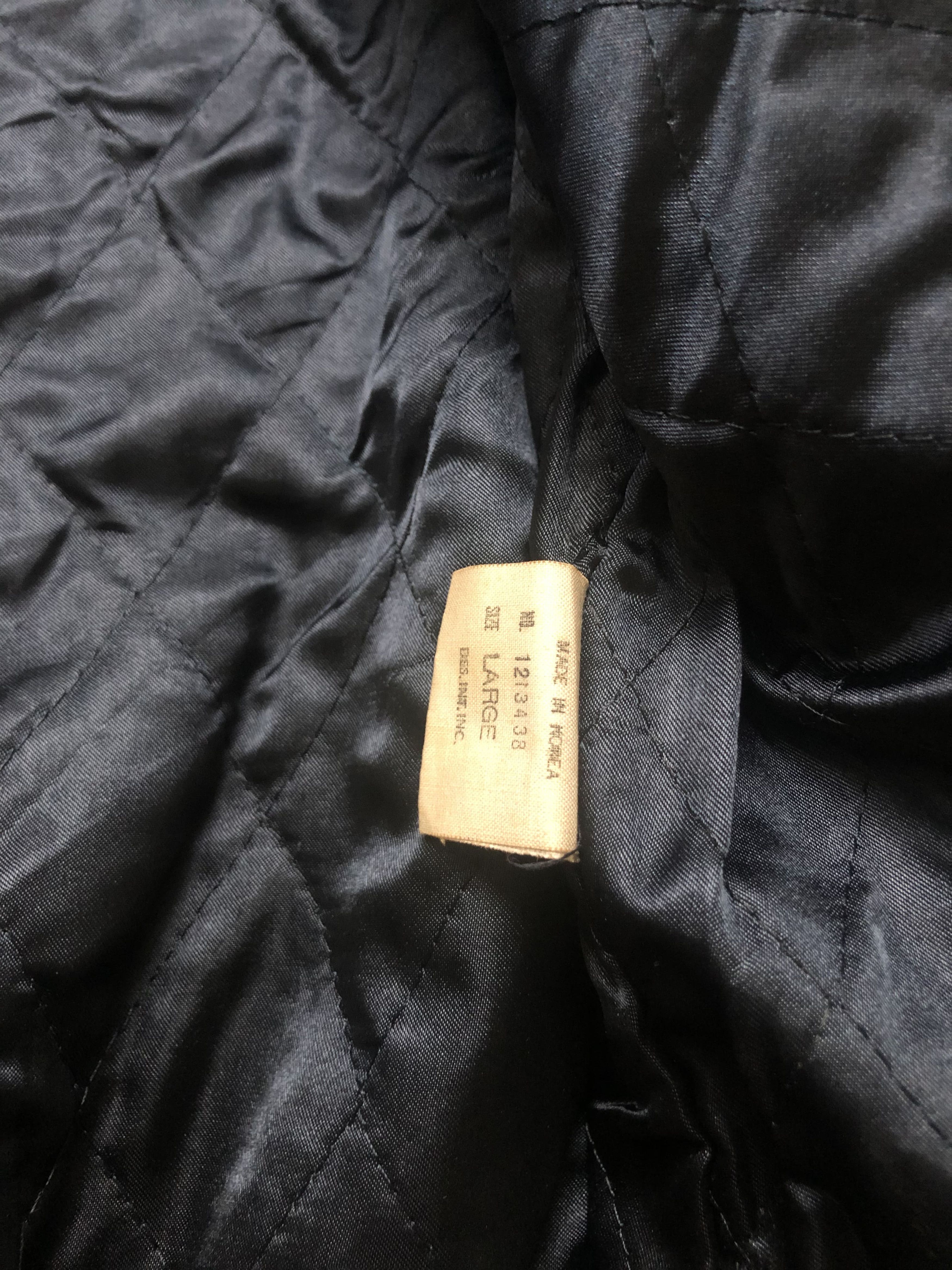 Vintage Vintage Uni Shop Suede Leather Sleeve Letterman Jacket Size US L / EU 52-54 / 3 - 10 Thumbnail