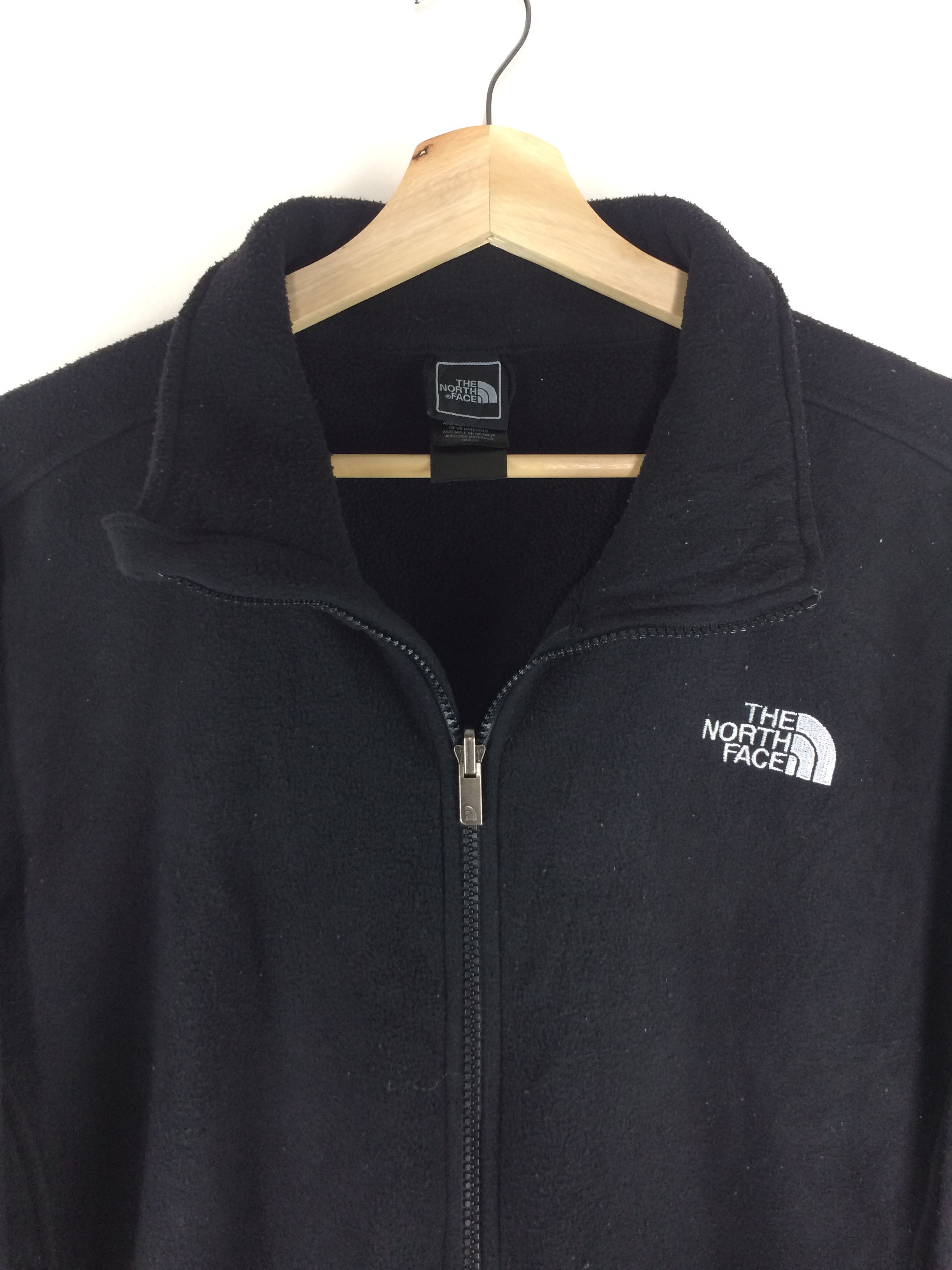The North Face VTG TNF Polartec Black Fleece Zipper Jacket Size US XL / EU 56 / 4 - 4 Thumbnail
