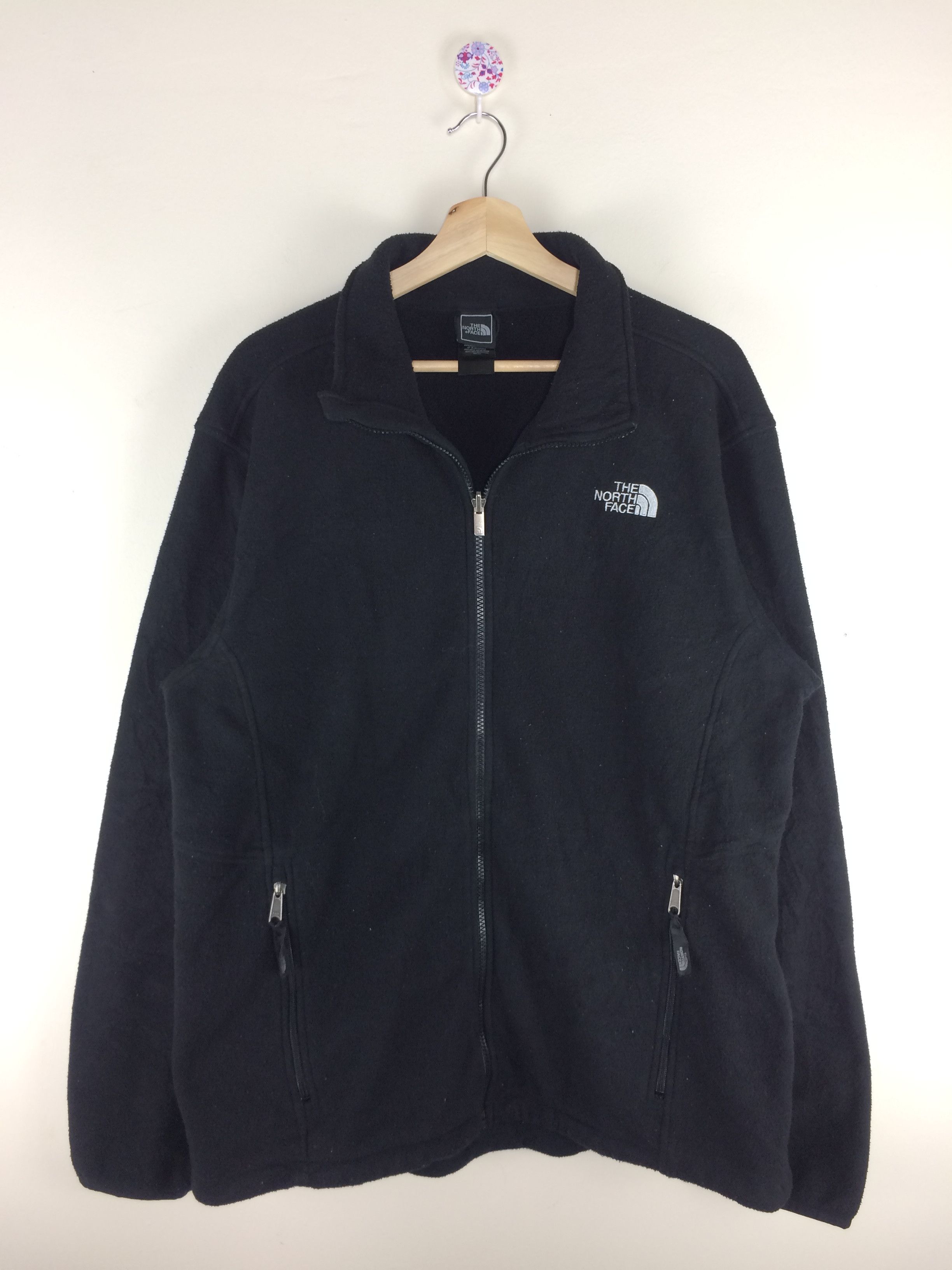 The North Face VTG TNF Polartec Black Fleece Zipper Jacket Size US XL / EU 56 / 4 - 5 Thumbnail