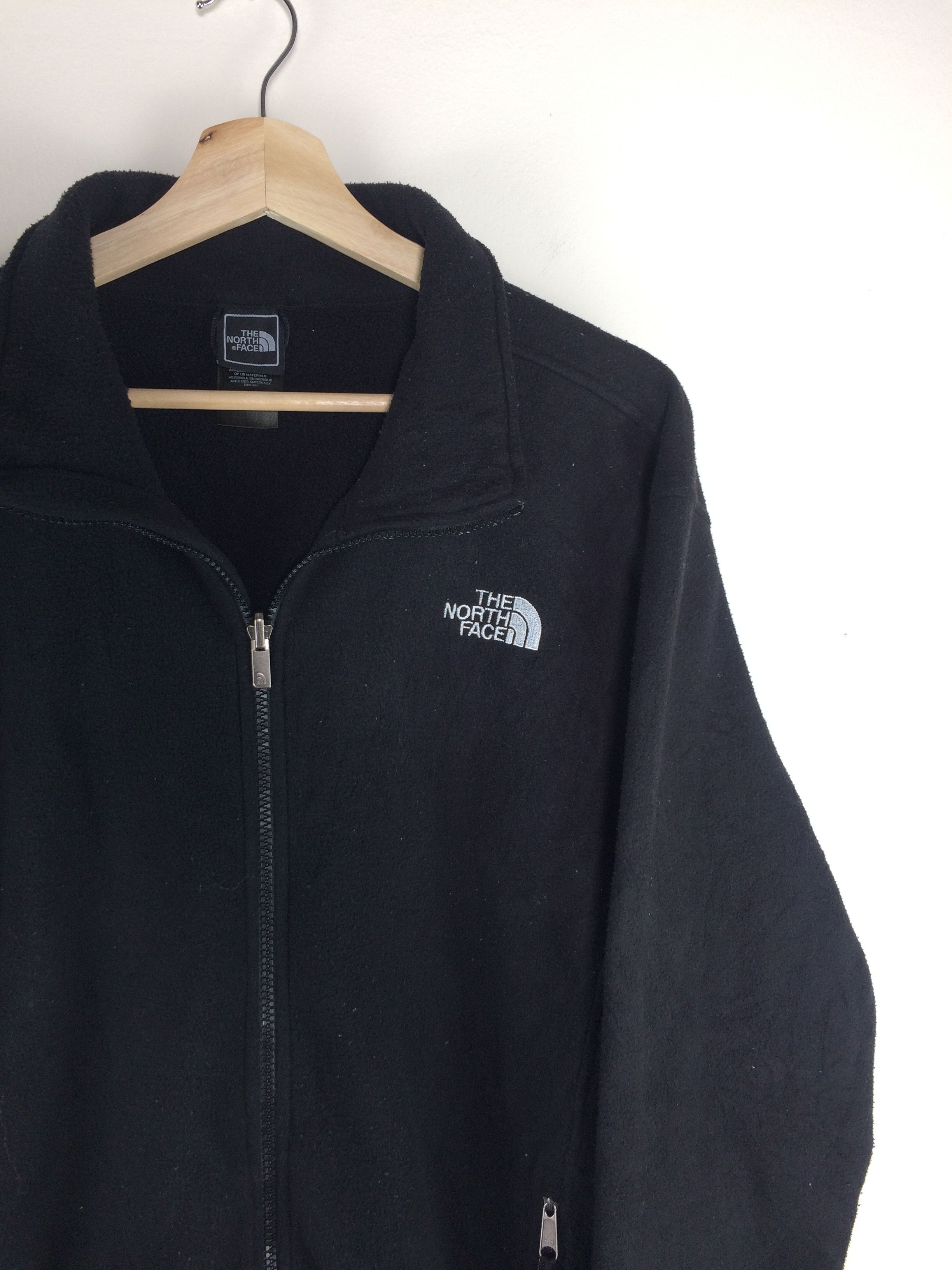The North Face VTG TNF Polartec Black Fleece Zipper Jacket Size US XL / EU 56 / 4 - 2 Thumbnail