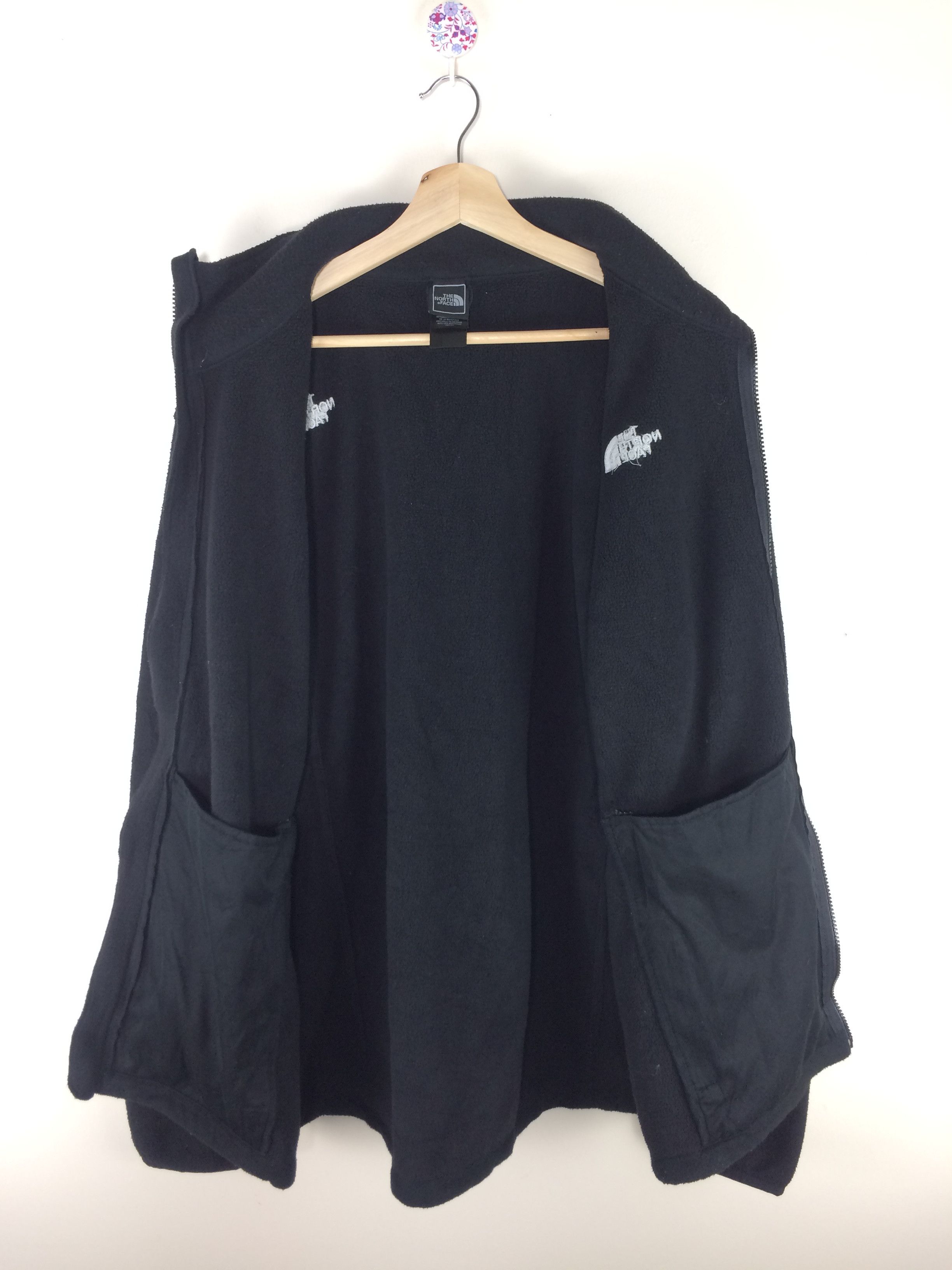 The North Face VTG TNF Polartec Black Fleece Zipper Jacket Size US XL / EU 56 / 4 - 7 Thumbnail