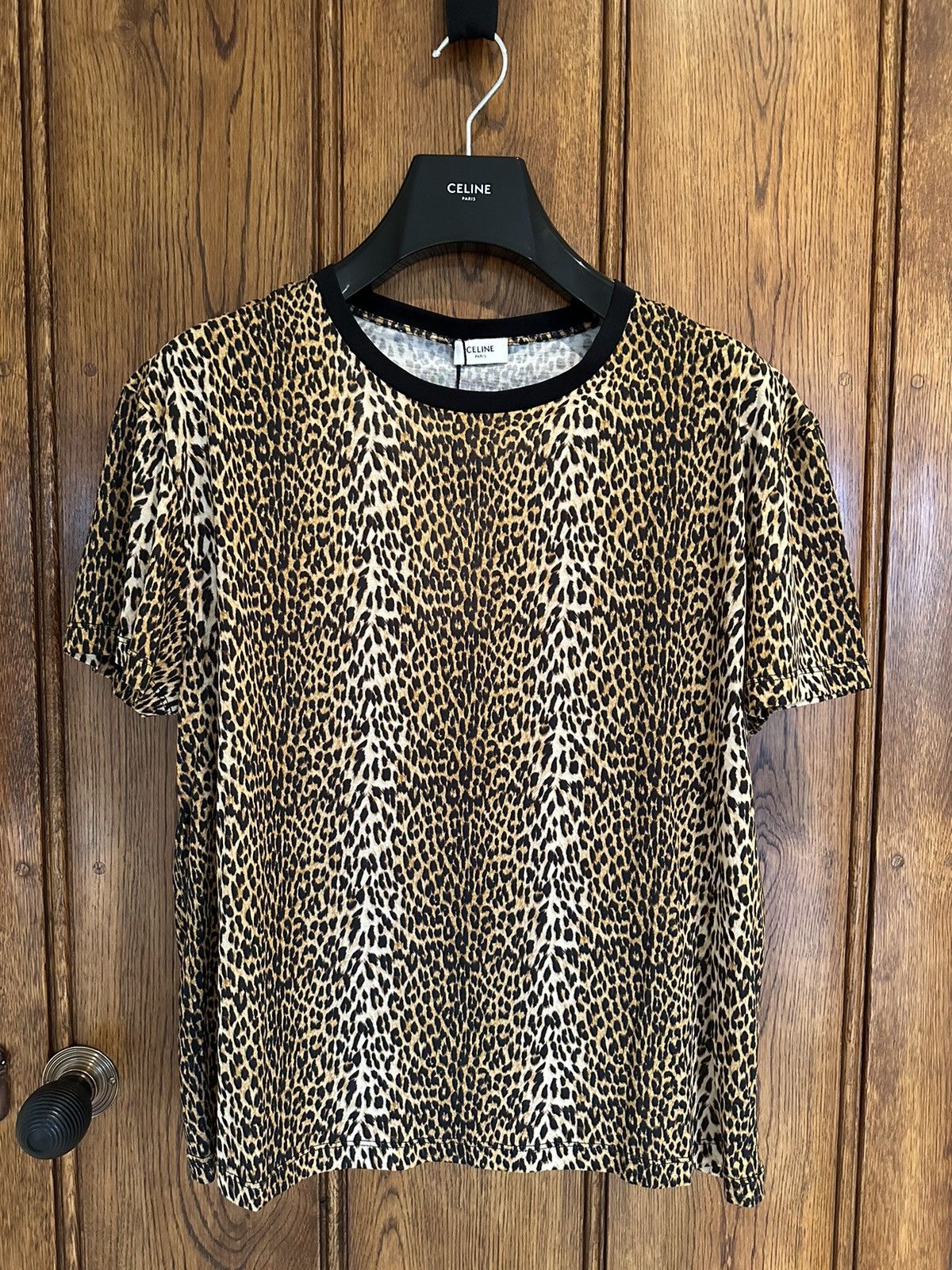 Celine Leopard Button Up Short Sleeve Shirt – Justin Reed