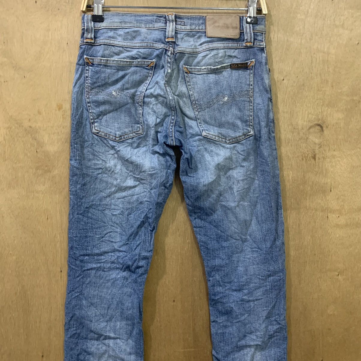 Japanese Brand × Nudie Jeans NUDIE JEAN TIGHT LONG JOHN STIAN PATCHWORK BORO DENIM JEANS Size US 27 - 11 Thumbnail