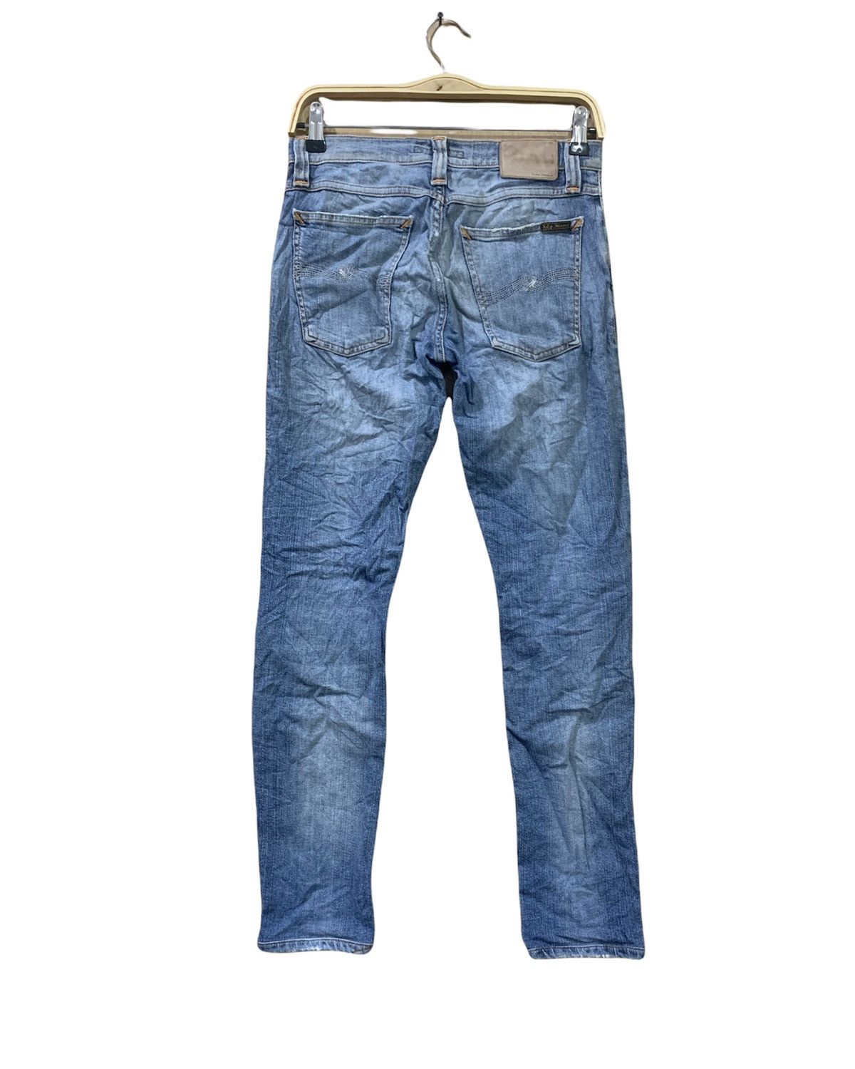 Japanese Brand × Nudie Jeans NUDIE JEAN TIGHT LONG JOHN STIAN PATCHWORK BORO DENIM JEANS Size US 27 - 2 Thumbnail