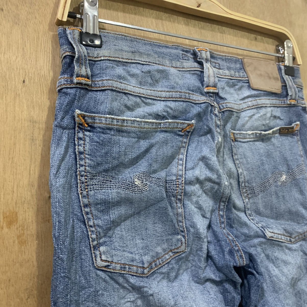 Japanese Brand × Nudie Jeans NUDIE JEAN TIGHT LONG JOHN STIAN PATCHWORK BORO DENIM JEANS Size US 27 - 13 Thumbnail