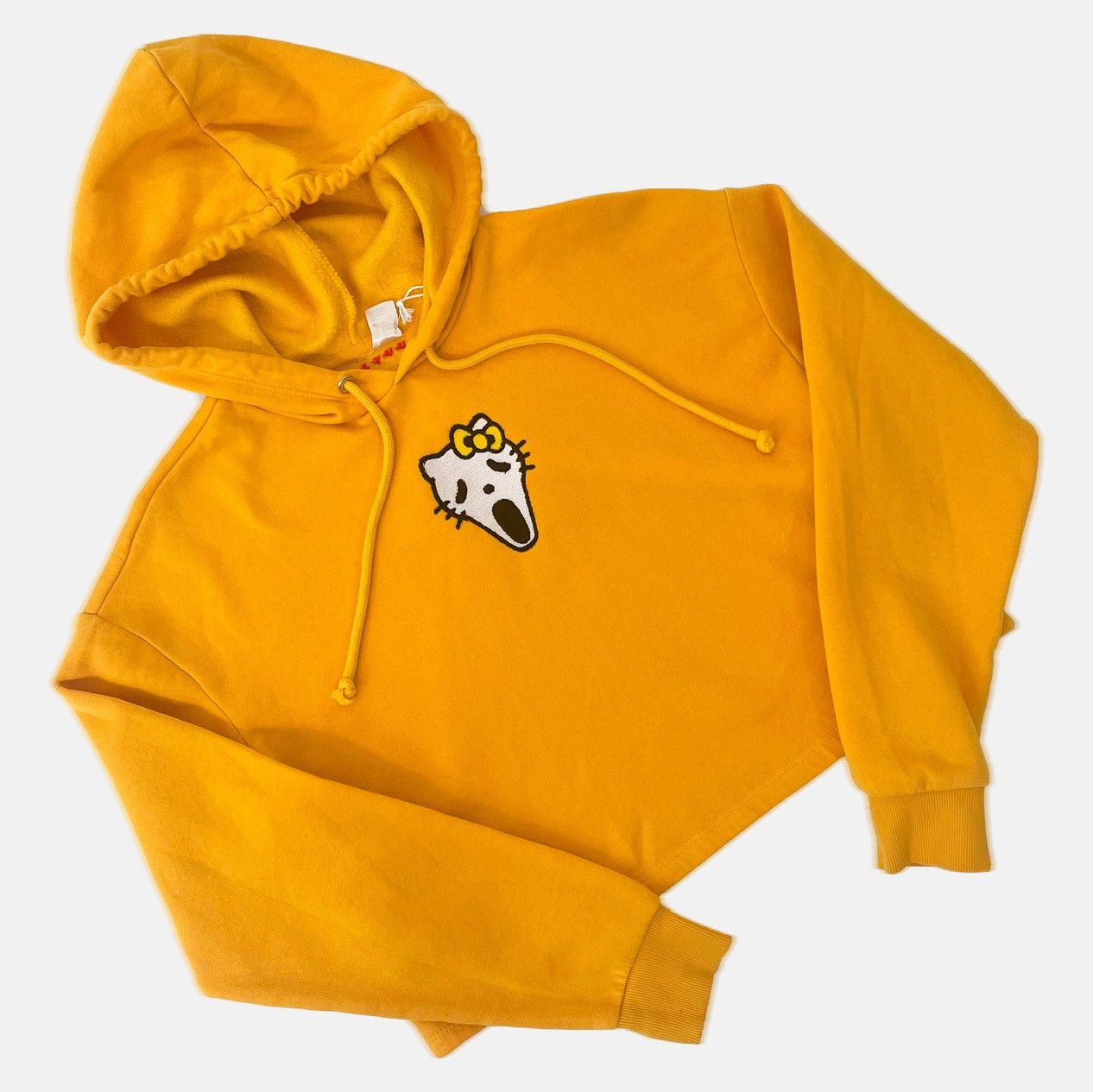 Handmade SCREAM HELLO KITTY YELLOW HOODIE - GHOSTFACE HORROR | Grailed