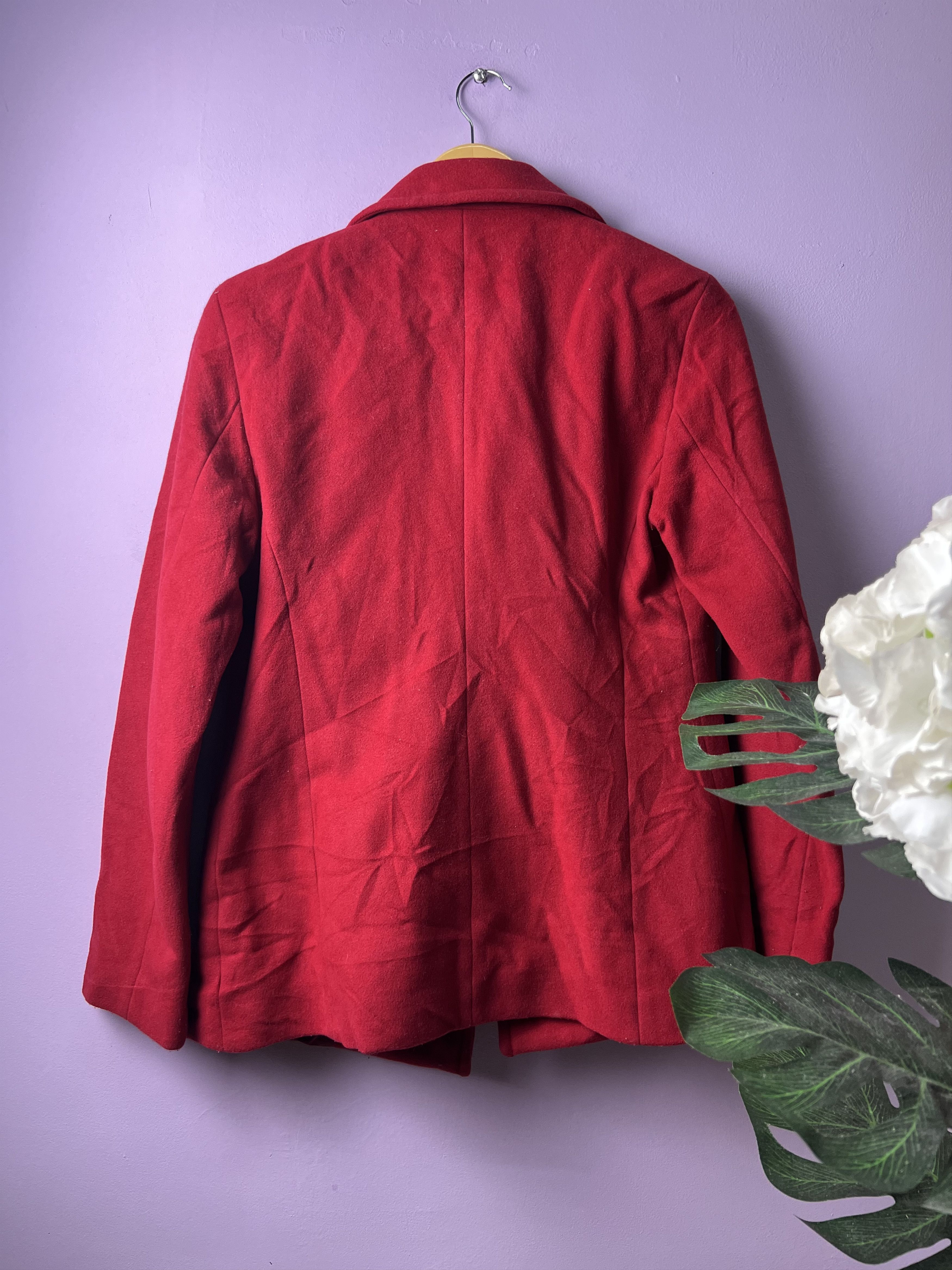 United Colors Of Benetton 🔥Red UCB Casual Blazers Size M / US 6-8 / IT 42-44 - 3 Thumbnail