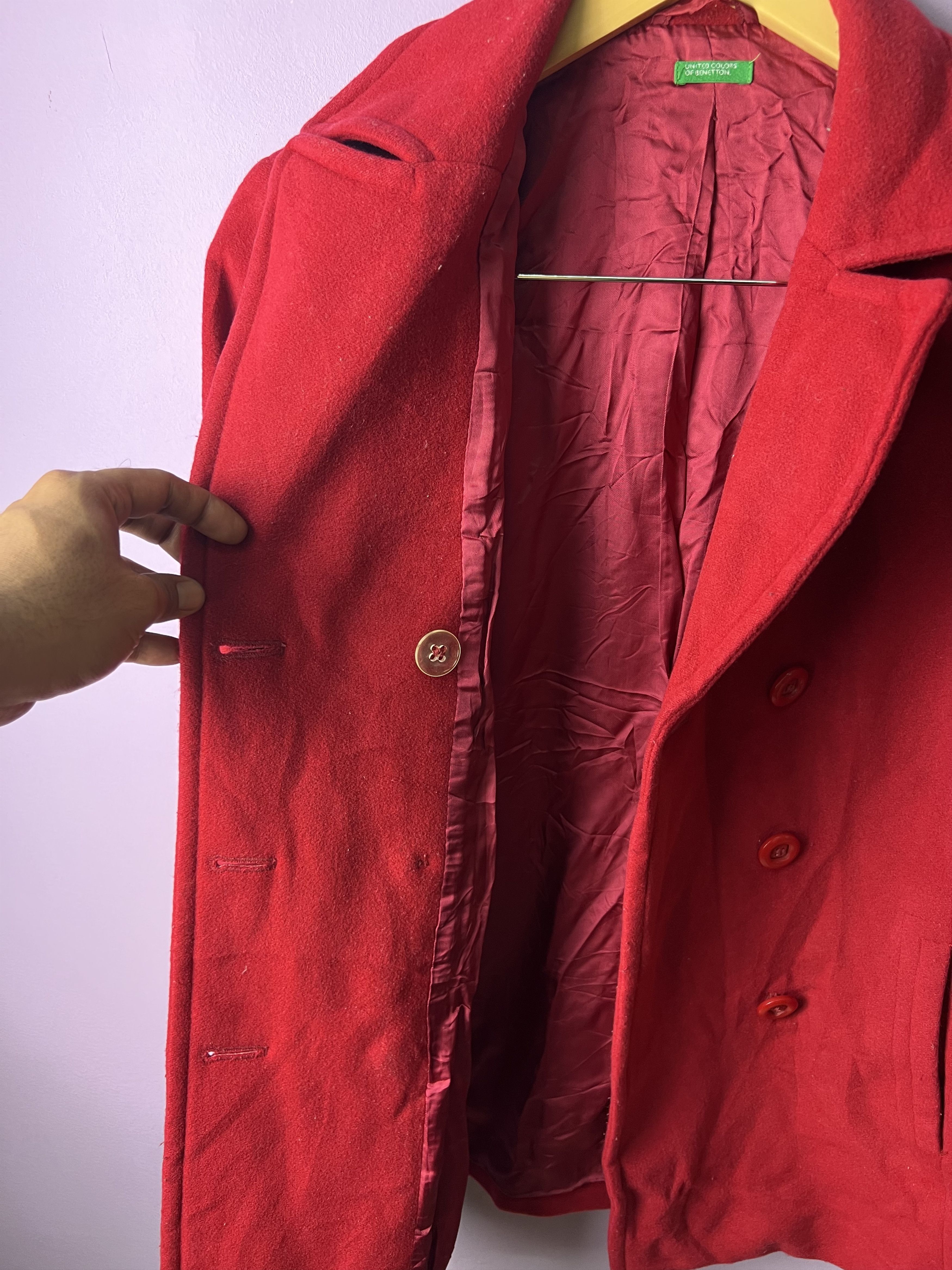 United Colors Of Benetton 🔥Red UCB Casual Blazers Size M / US 6-8 / IT 42-44 - 12 Thumbnail