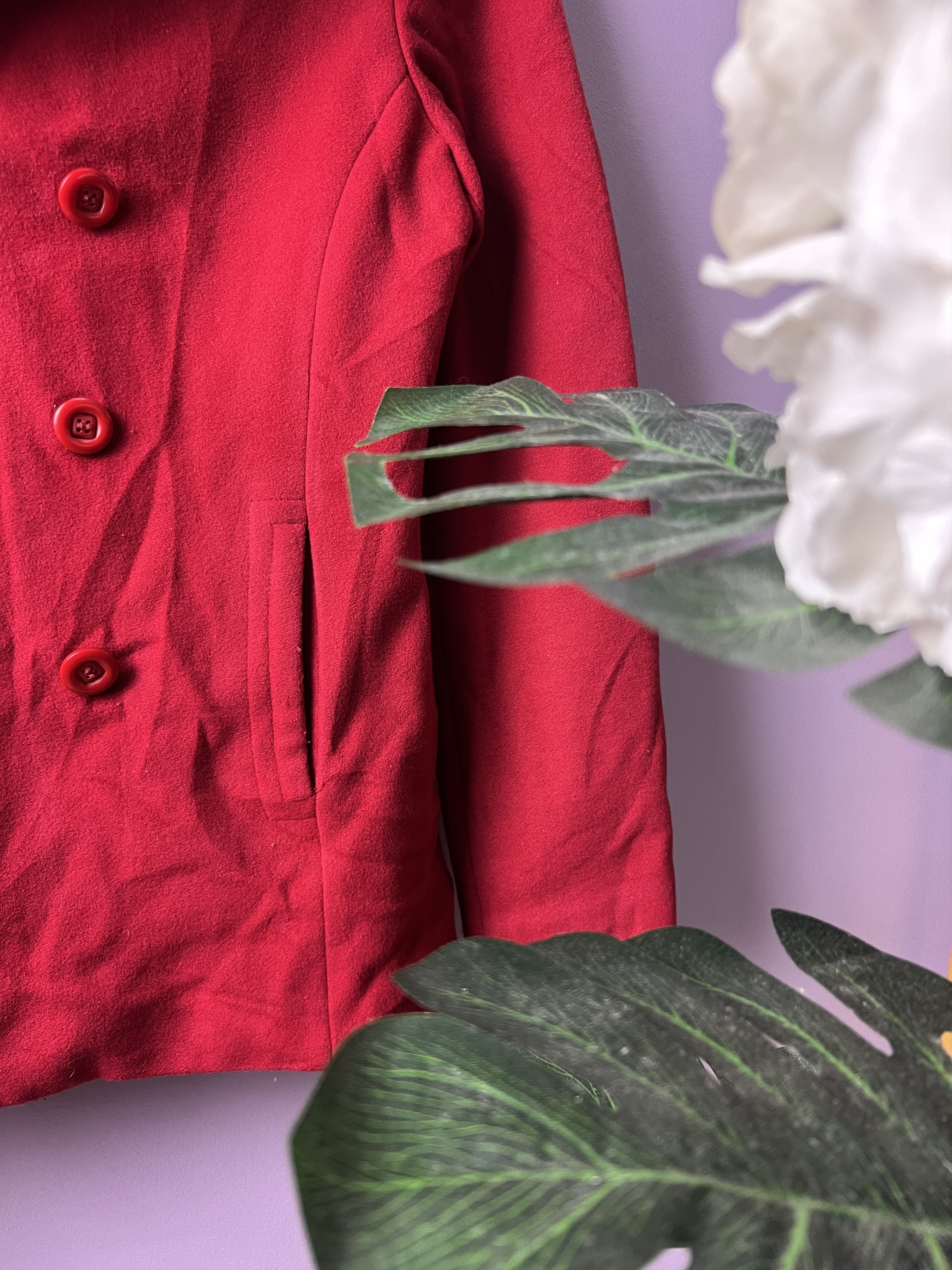 United Colors Of Benetton 🔥Red UCB Casual Blazers Size M / US 6-8 / IT 42-44 - 7 Thumbnail