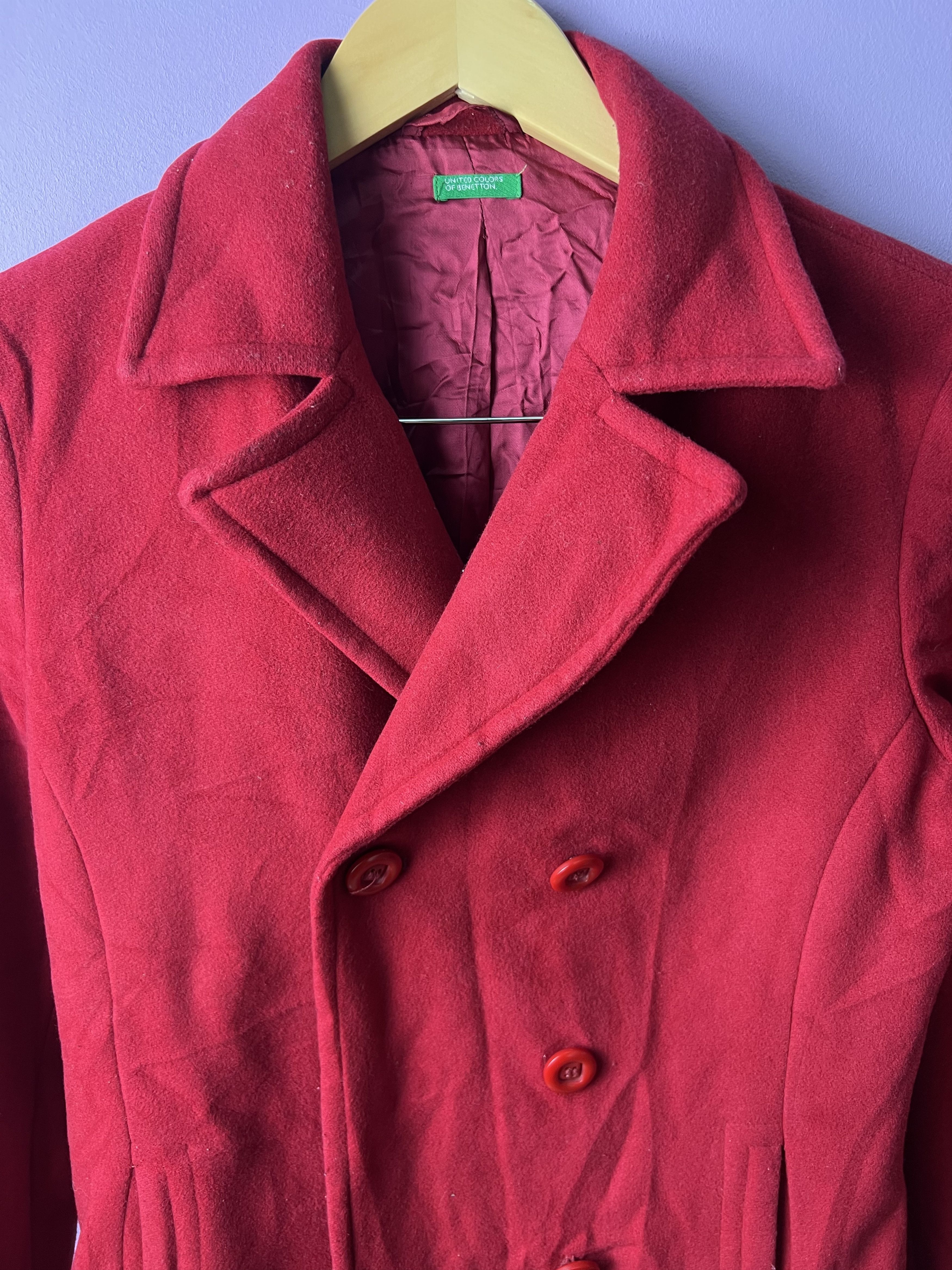 United Colors Of Benetton 🔥Red UCB Casual Blazers Size M / US 6-8 / IT 42-44 - 10 Thumbnail