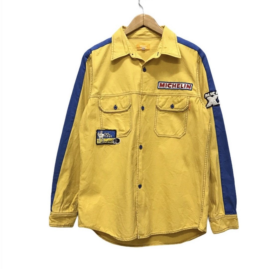 Sports Specialties × Vintage Vintage Michelin big logo workshirt button up Size US L / EU 52-54 / 3 - 1 Thumbnail