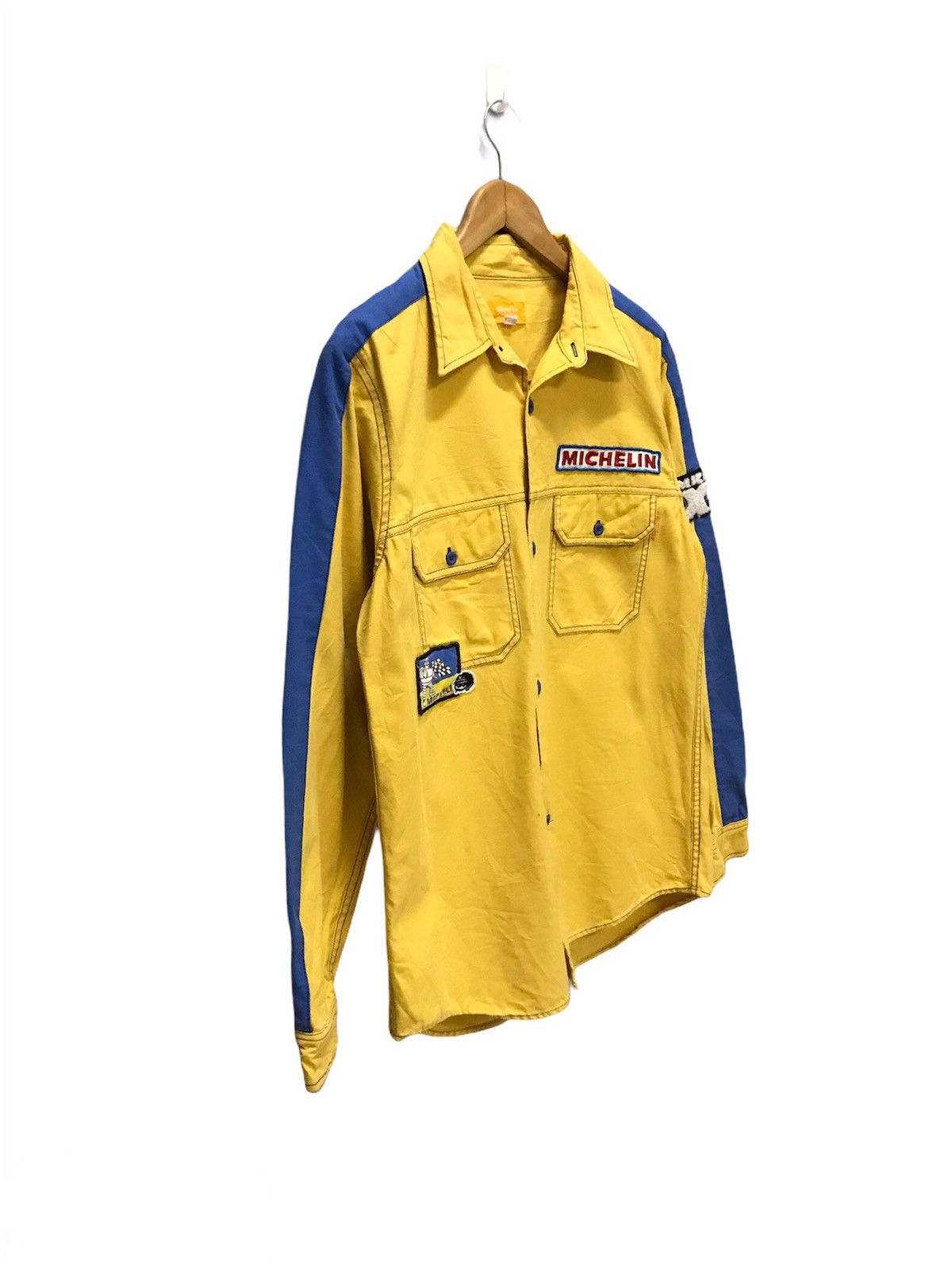 Sports Specialties × Vintage Vintage Michelin big logo workshirt button up Size US L / EU 52-54 / 3 - 2 Thumbnail
