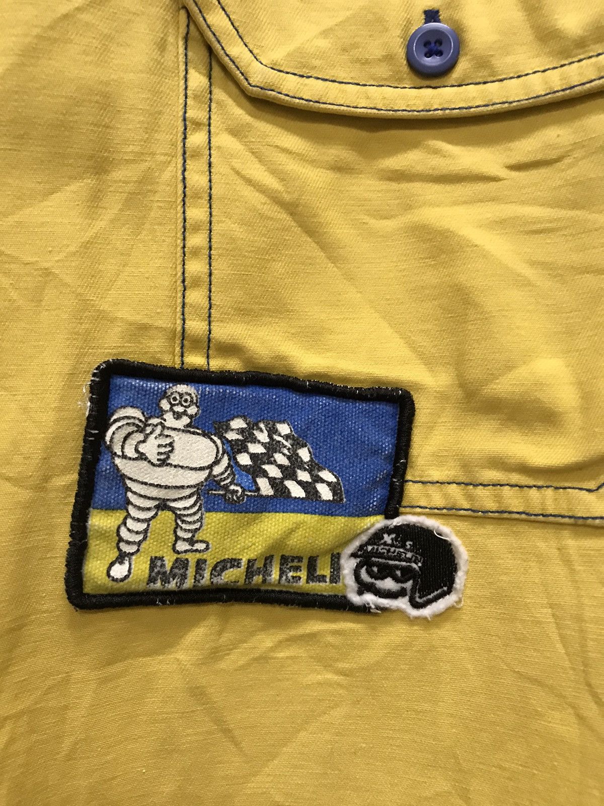 Sports Specialties × Vintage Vintage Michelin big logo workshirt button up Size US L / EU 52-54 / 3 - 7 Thumbnail