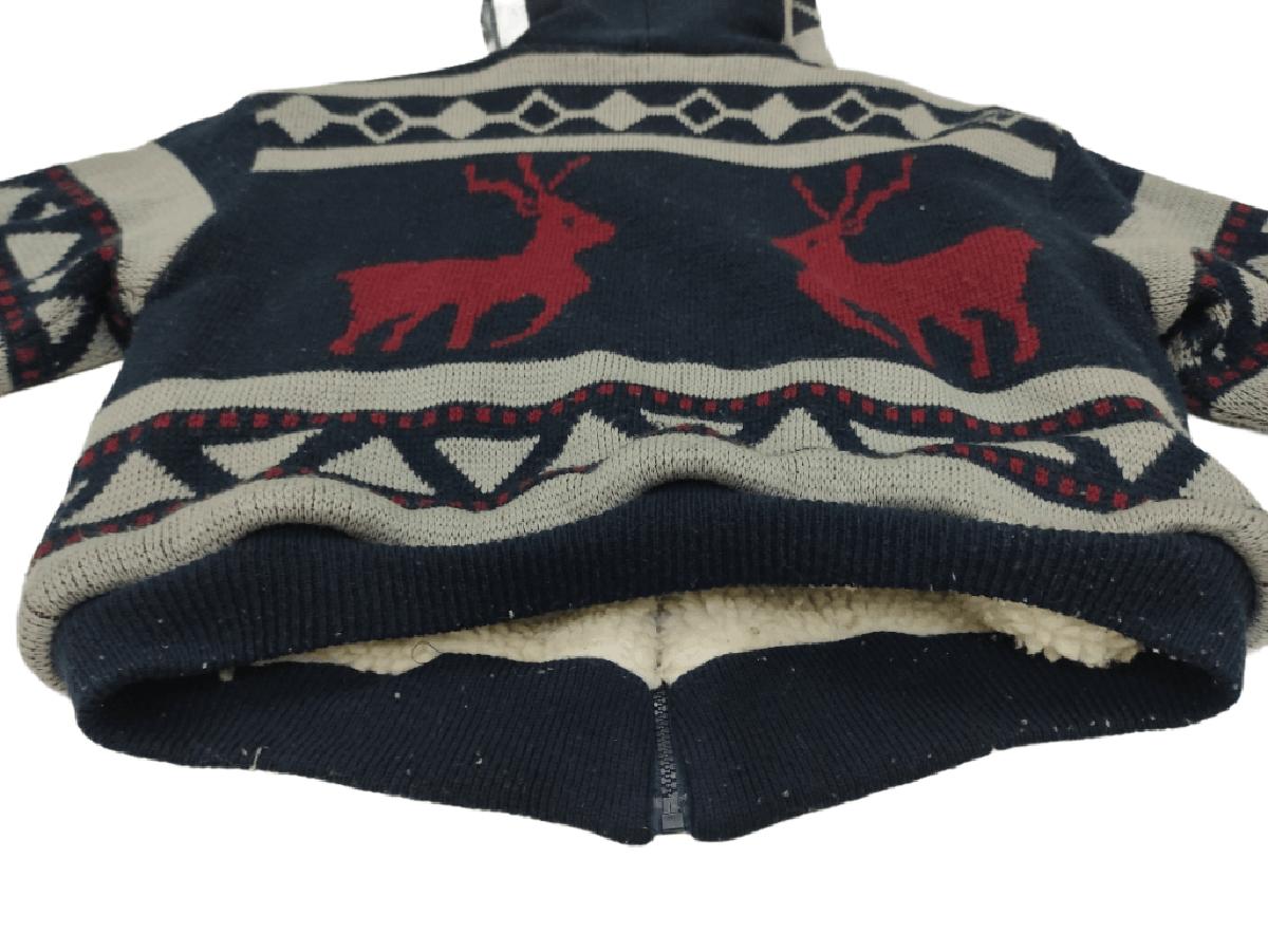 Japanese Brand × Native × Vintage Japanes Brand Native Printed Sherpa Hoodie Knitwear Size US XL / EU 56 / 4 - 3 Thumbnail