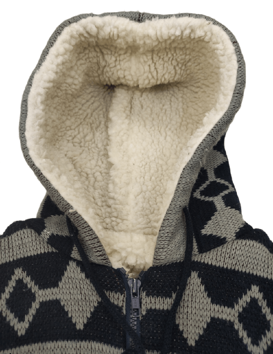 Japanese Brand × Native × Vintage Japanes Brand Native Printed Sherpa Hoodie Knitwear Size US XL / EU 56 / 4 - 2 Thumbnail