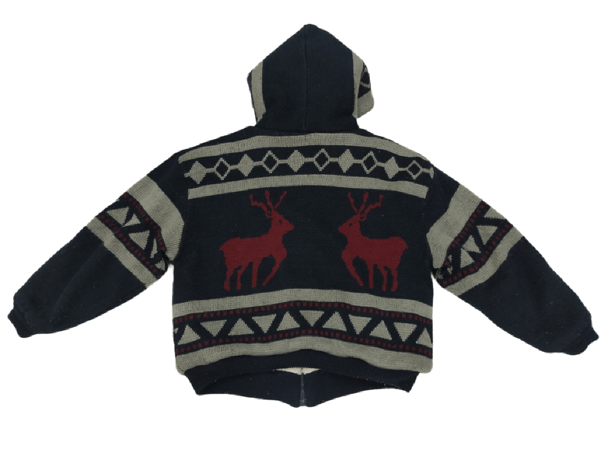 Japanese Brand × Native × Vintage Japanes Brand Native Printed Sherpa Hoodie Knitwear Size US XL / EU 56 / 4 - 9 Thumbnail
