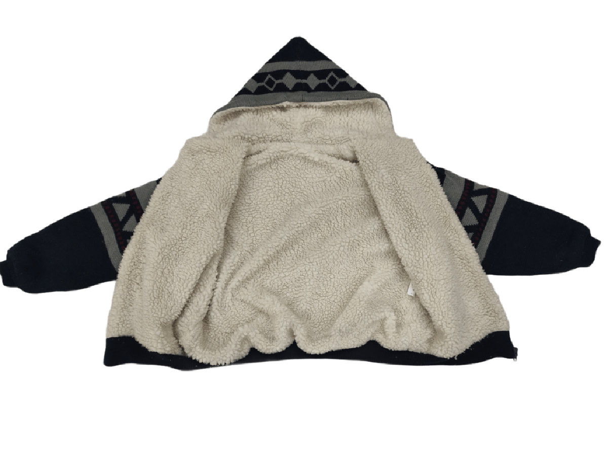 Japanese Brand × Native × Vintage Japanes Brand Native Printed Sherpa Hoodie Knitwear Size US XL / EU 56 / 4 - 8 Thumbnail