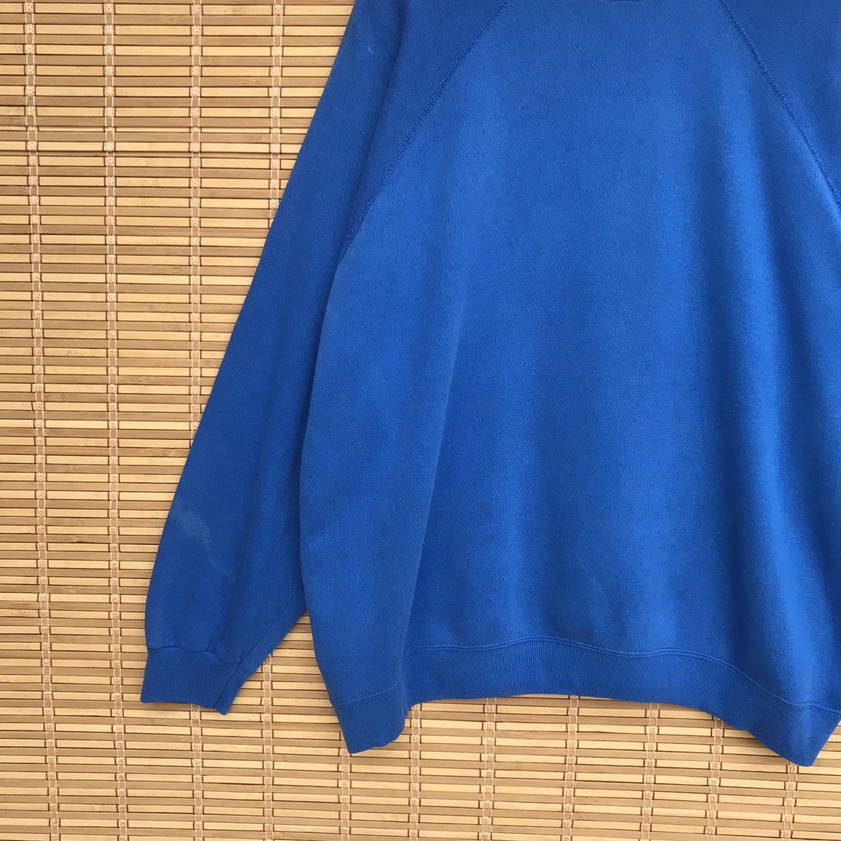 Tultex × Vintage Vintage 80s Tultex ocean blue acrylic cotton sweatshirt XXL Size US XXL / EU 58 / 5 - 2 Thumbnail