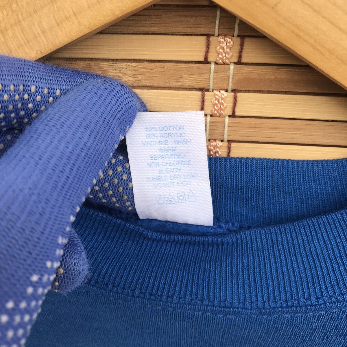 Tultex × Vintage Vintage 80s Tultex ocean blue acrylic cotton sweatshirt XXL Size US XXL / EU 58 / 5 - 7 Thumbnail