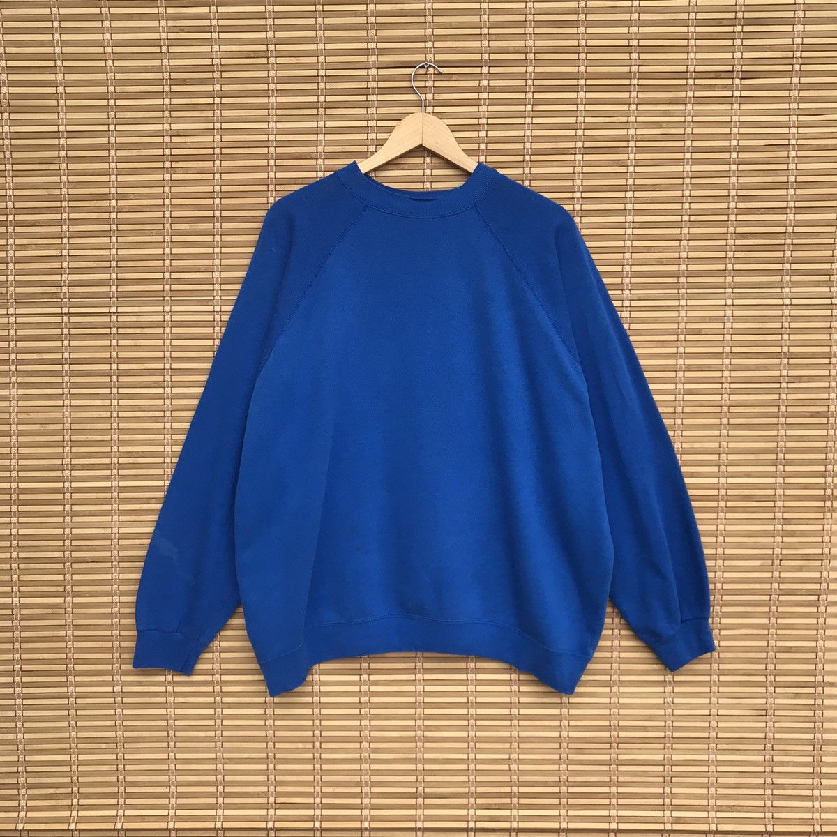 image of 80's Tultex Ocean Blue Acrylic Cotton Sweatshirt , Men's (Size 2XL)