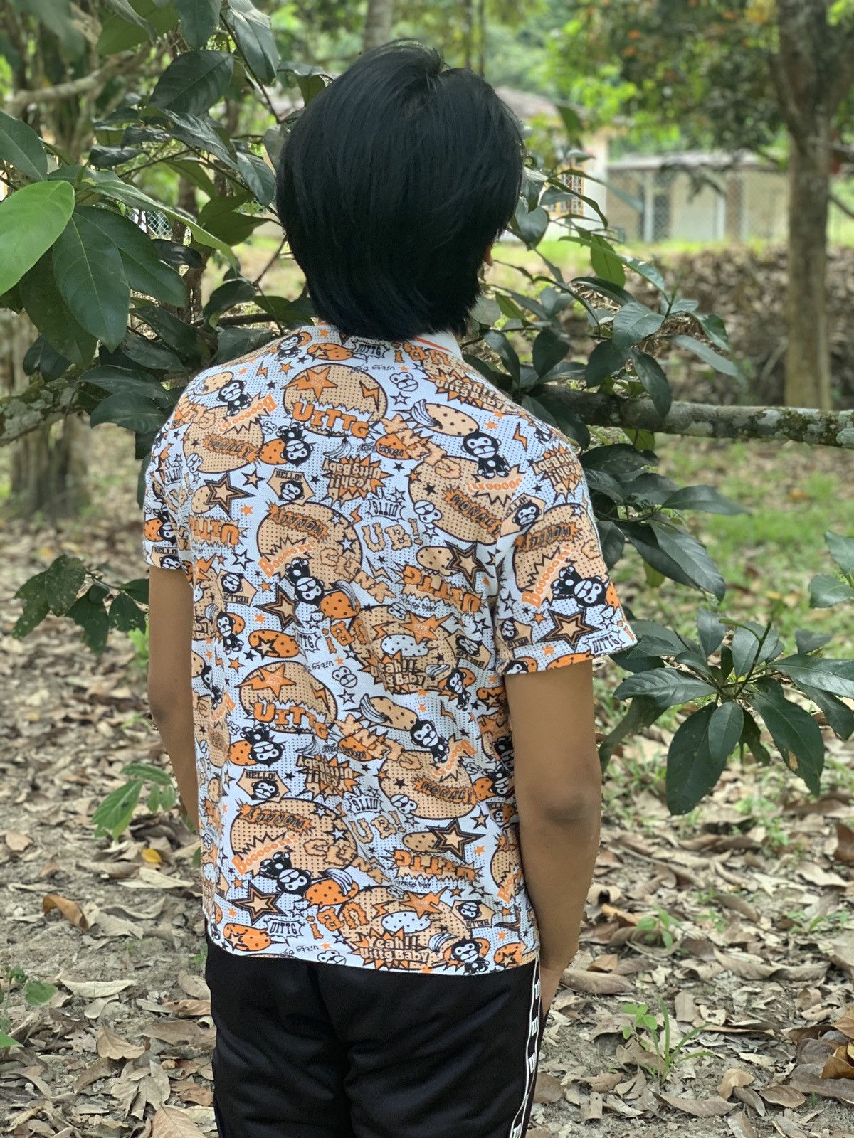 Japanese Brand Uittg polo tshirt tee full print Size US M / EU 48-50 / 2 - 2 Thumbnail