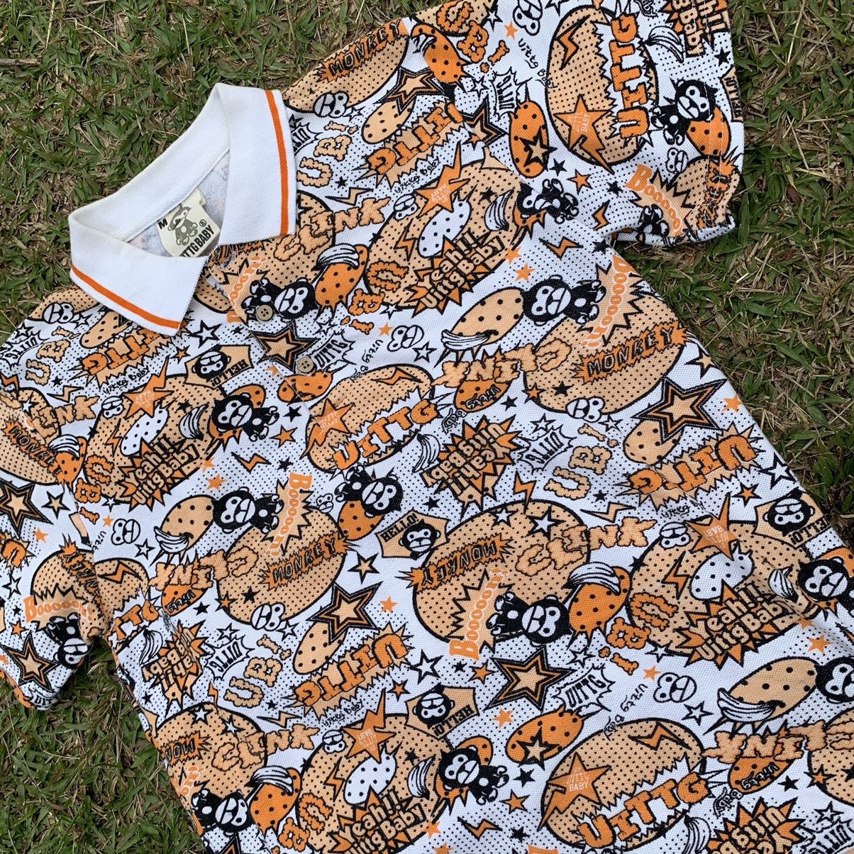 Japanese Brand Uittg polo tshirt tee full print Size US M / EU 48-50 / 2 - 21 Thumbnail