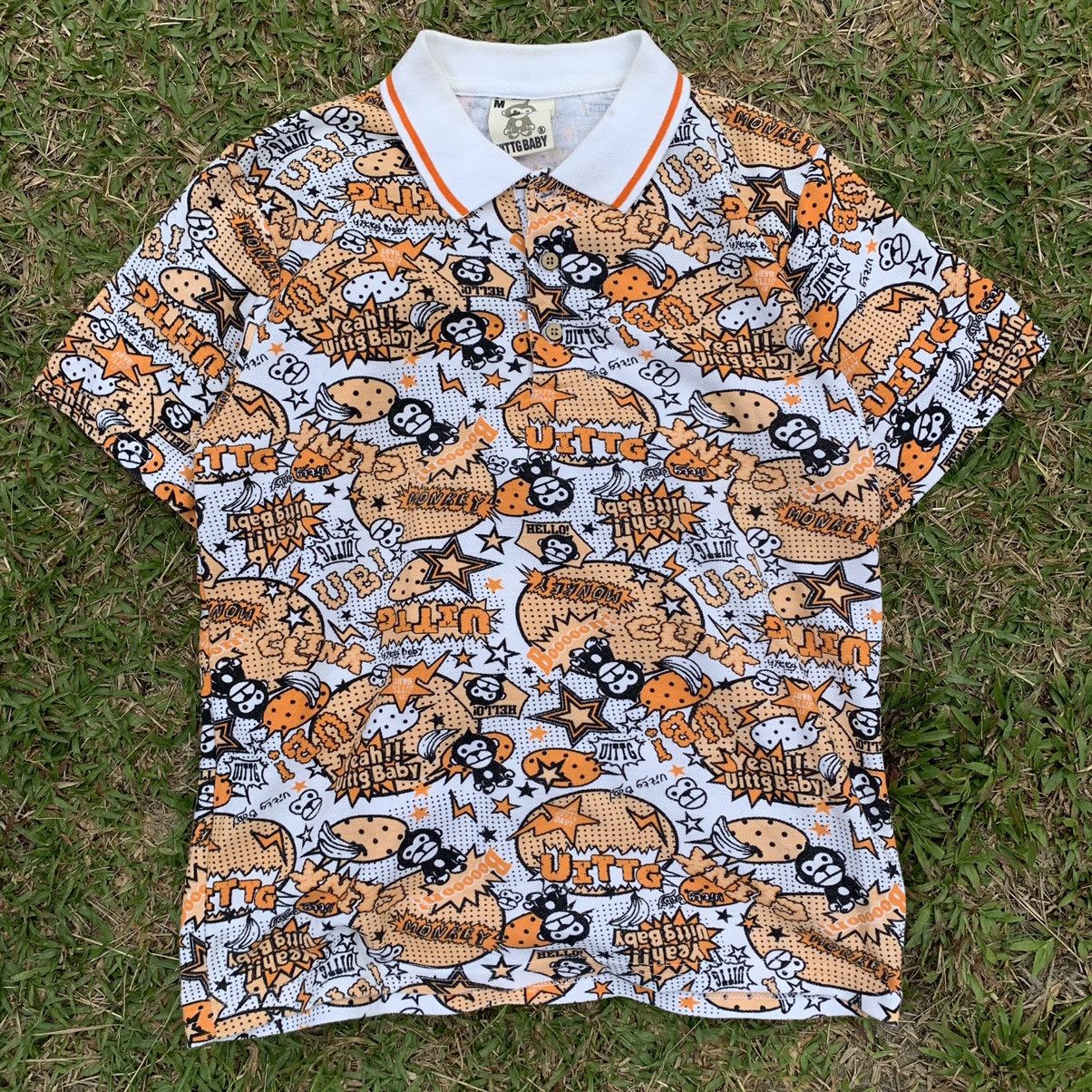 Japanese Brand Uittg polo tshirt tee full print Size US M / EU 48-50 / 2 - 10 Thumbnail