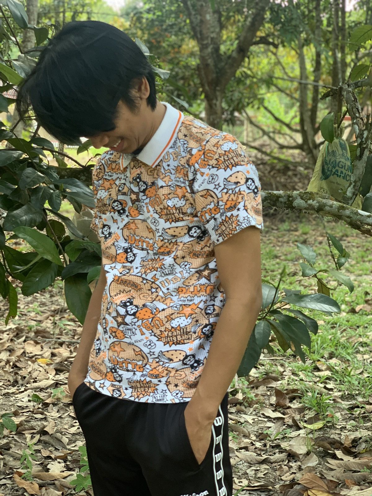 Japanese Brand Uittg polo tshirt tee full print Size US M / EU 48-50 / 2 - 5 Thumbnail