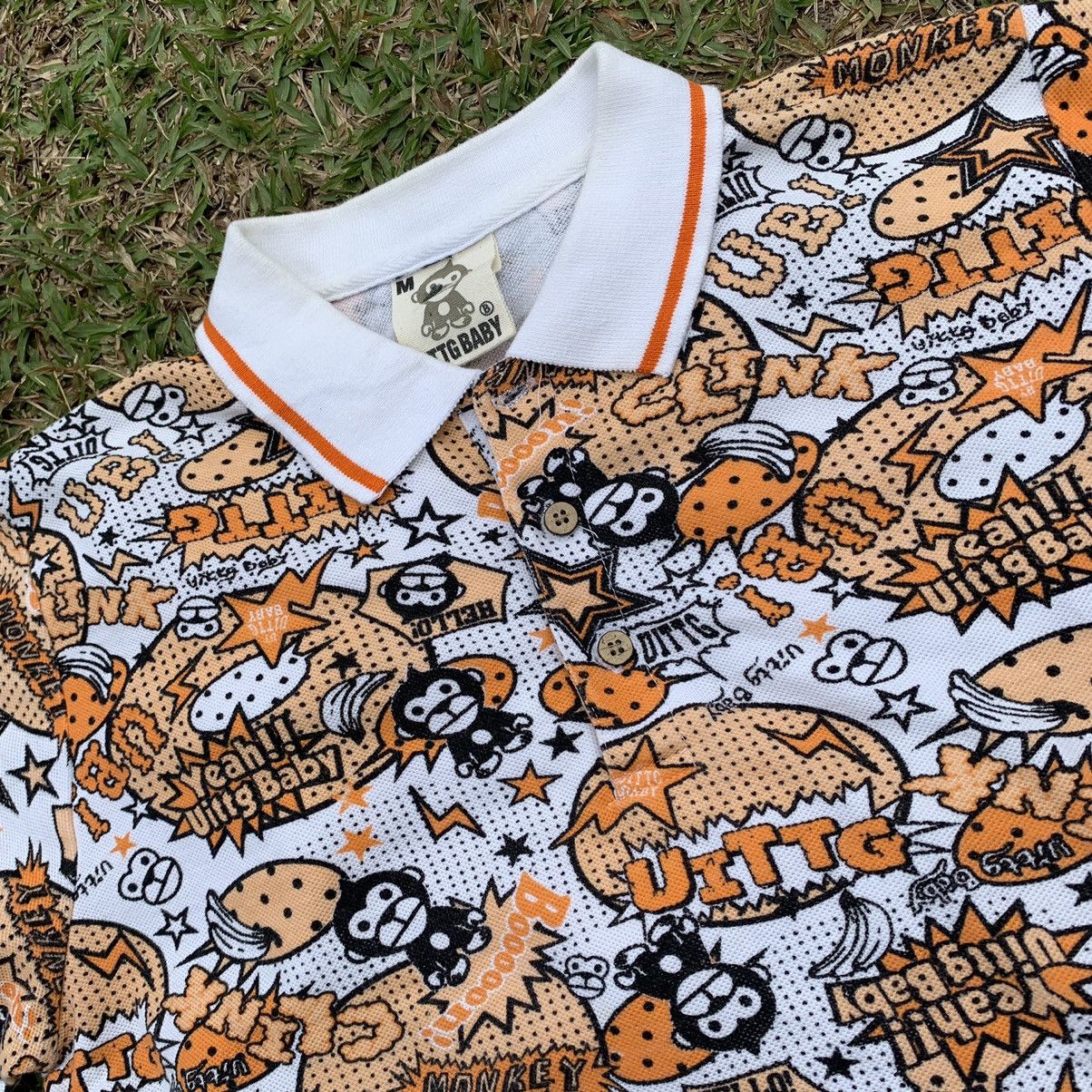 Japanese Brand Uittg polo tshirt tee full print Size US M / EU 48-50 / 2 - 8 Thumbnail