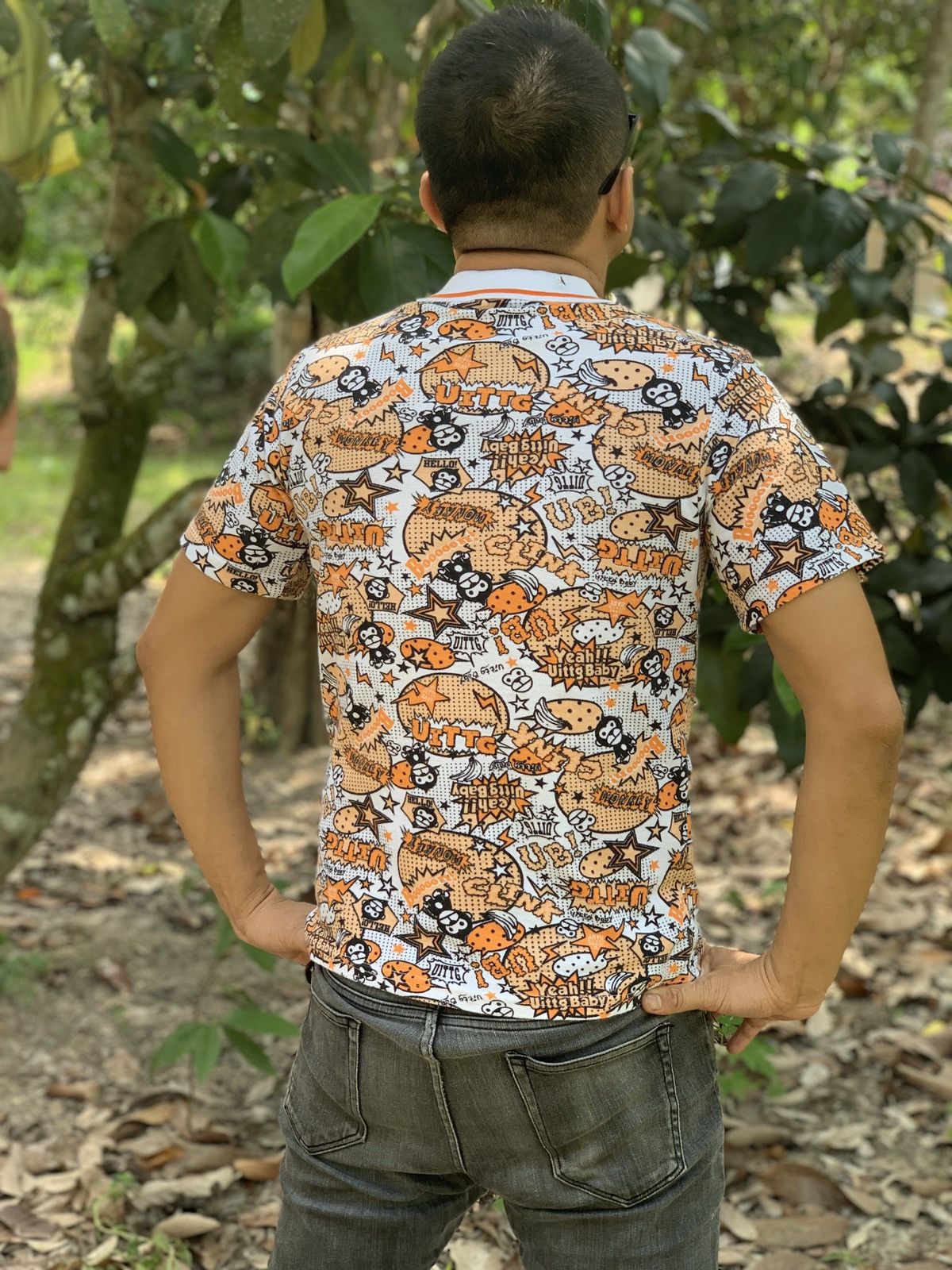 Japanese Brand Uittg polo tshirt tee full print Size US M / EU 48-50 / 2 - 25 Thumbnail