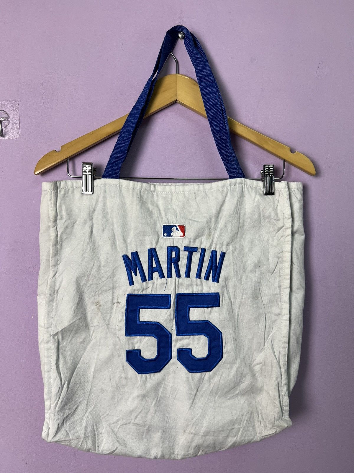 MLB 🔥Rare Dodgers Martin 55 Tote Bag Tee Design Size ONE SIZE - 3 Thumbnail
