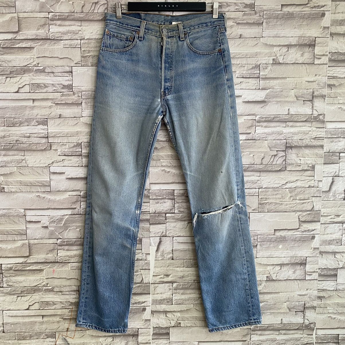 Levi's Vintage 90s Levis 501 Distressed Jeans Nice Faded Size US 31 - 3 Thumbnail