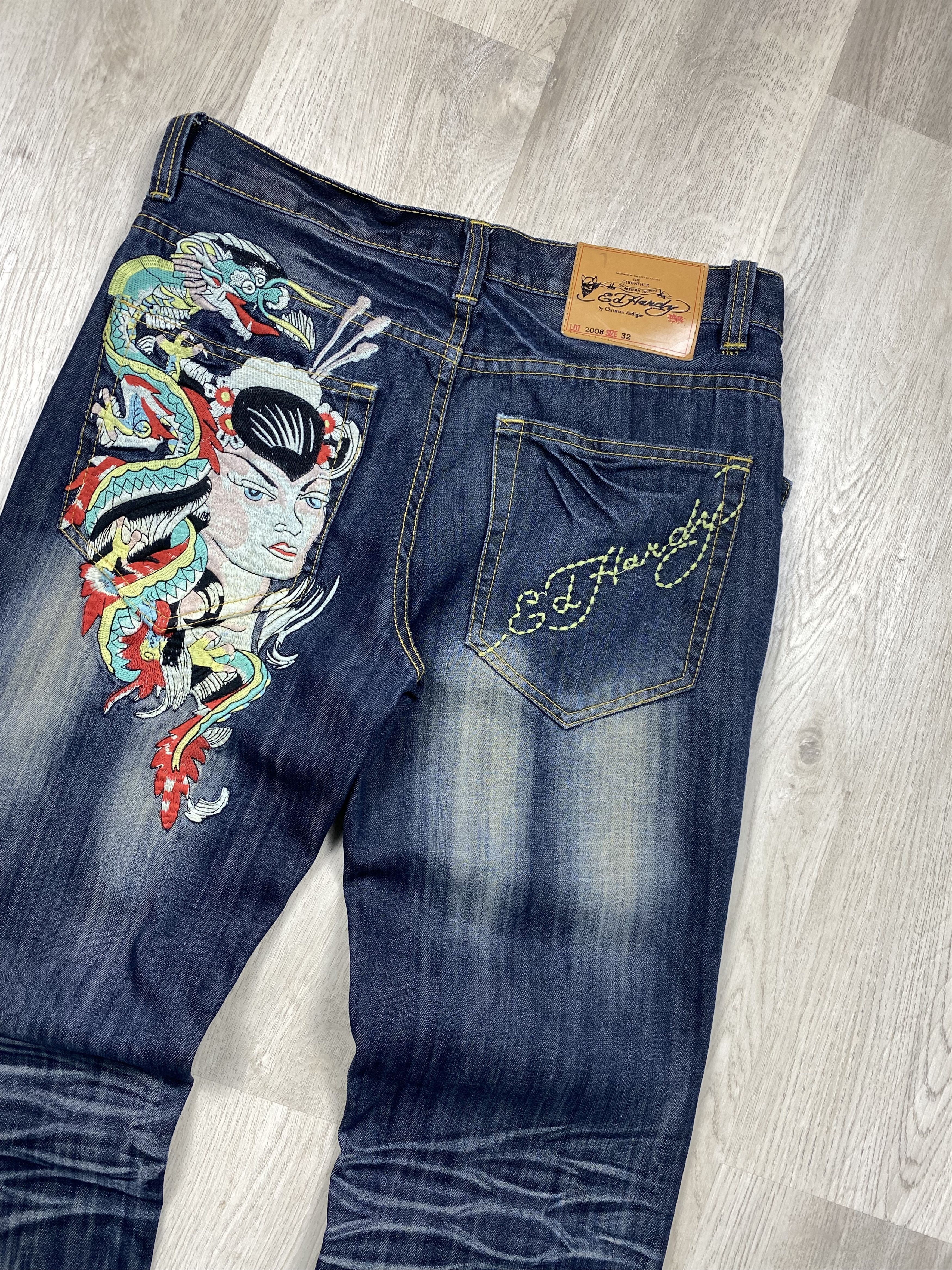 Christian Audigier Ed Hardy by Christian Audigier Vintage Denim Pants Jeans Size US 32 / EU 48 - 2 Thumbnail