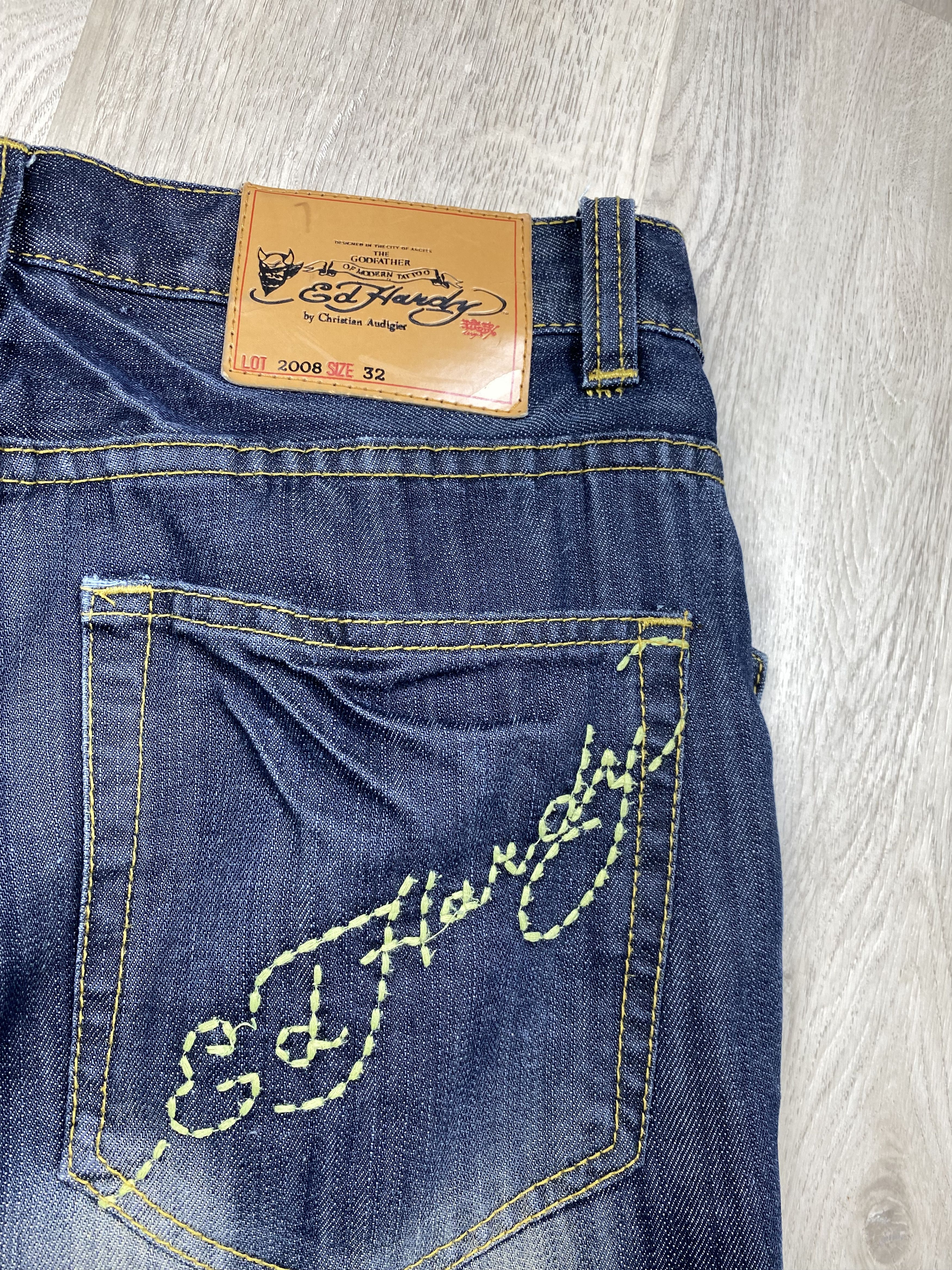 Christian Audigier Ed Hardy by Christian Audigier Vintage Denim Pants Jeans Size US 32 / EU 48 - 3 Thumbnail