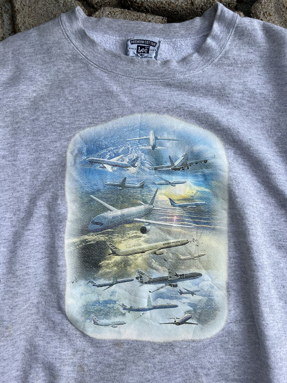Lee 🔥Very Rare Vintage Lee Boeing Sweatshirts Size US XL / EU 56 / 4 - 7 Thumbnail