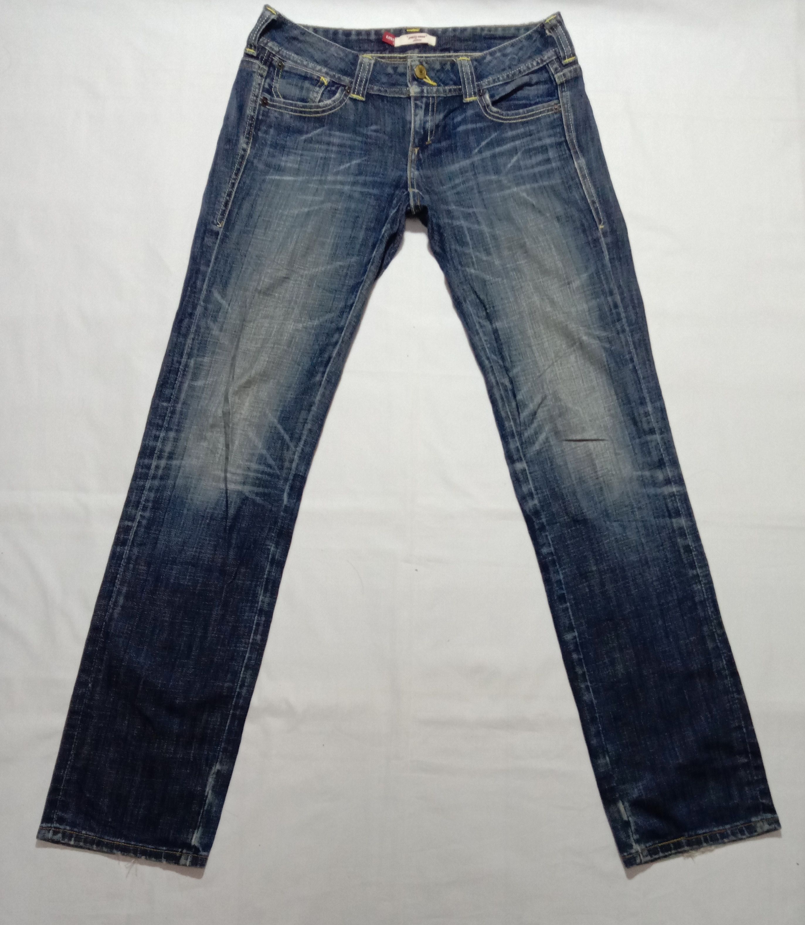 image of Distressed Denim x Levis Vintage Levi’S Distress Denim Patty Anne Skinny Style in Blue Denim (Size 