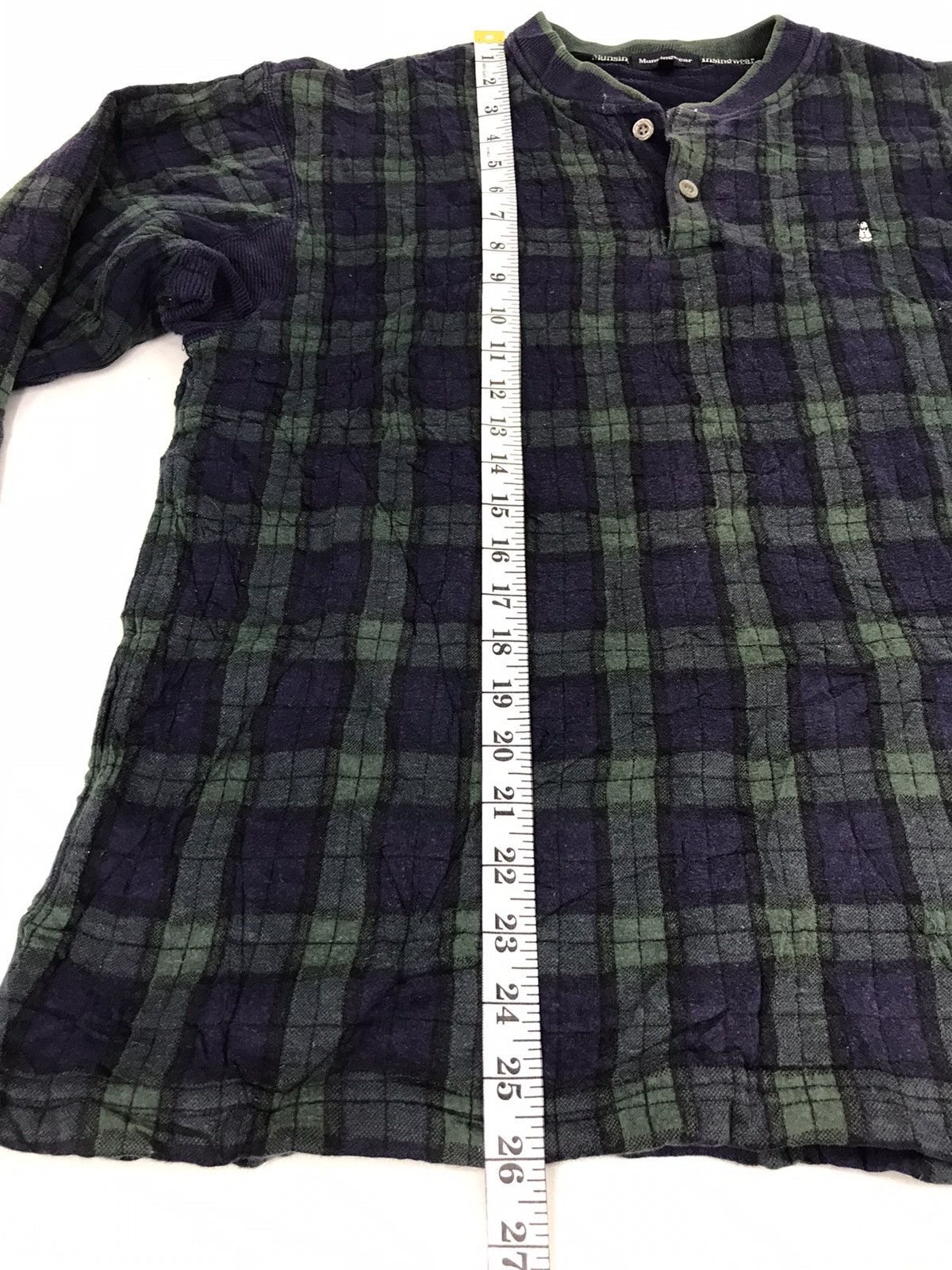 Japanese Brand Vintage Munsingwear Fleece Sweatshirt Plaid Checked Designe Size US M / EU 48-50 / 2 - 10 Thumbnail