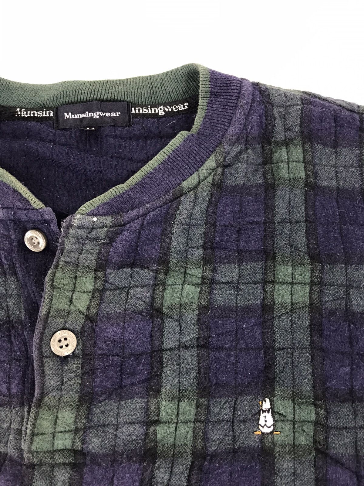 Japanese Brand Vintage Munsingwear Fleece Sweatshirt Plaid Checked Designe Size US M / EU 48-50 / 2 - 4 Thumbnail