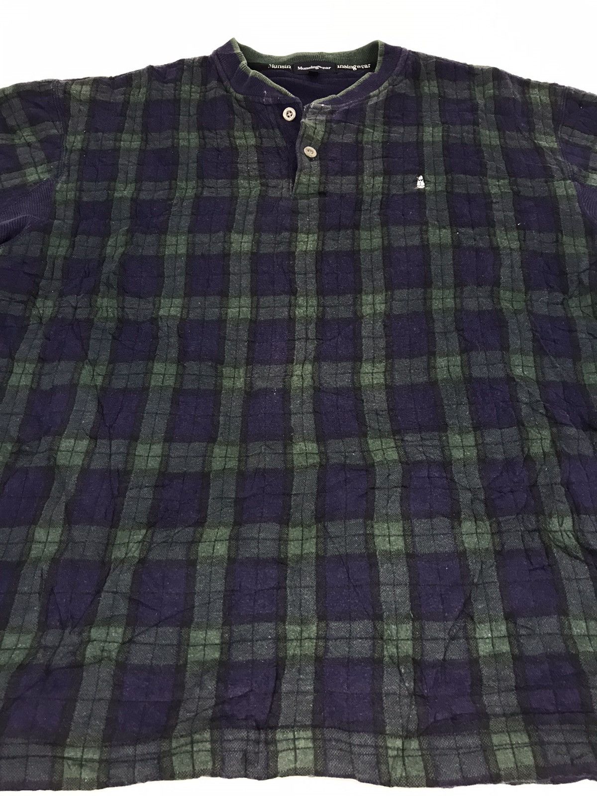 Japanese Brand Vintage Munsingwear Fleece Sweatshirt Plaid Checked Designe Size US M / EU 48-50 / 2 - 3 Thumbnail