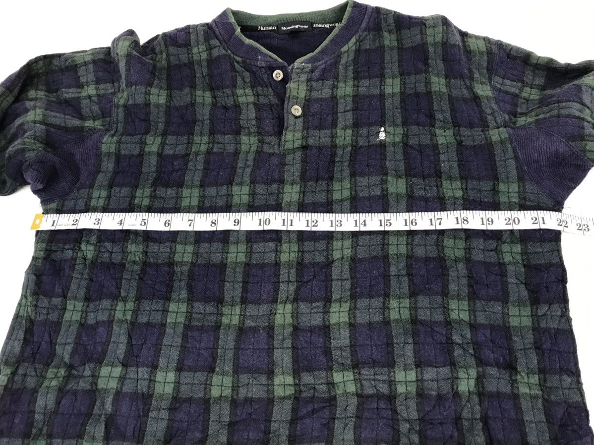 Japanese Brand Vintage Munsingwear Fleece Sweatshirt Plaid Checked Designe Size US M / EU 48-50 / 2 - 9 Thumbnail