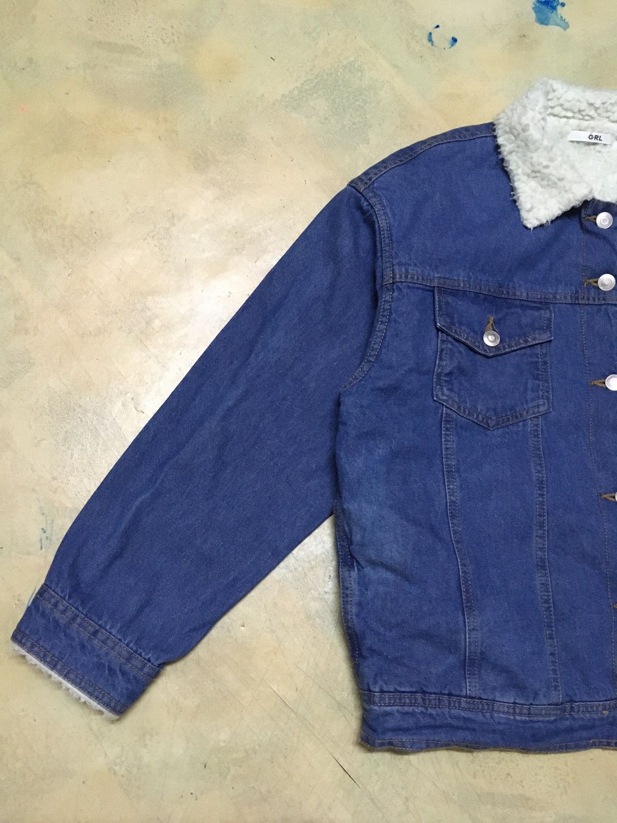 Japanese Brand Japanese Brand GRL Denim Sherpa Jacket Size US L / EU 52-54 / 3 - 2 Thumbnail