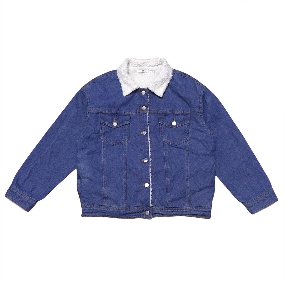 Japanese Brand Japanese Brand GRL Denim Sherpa Jacket Size US L / EU 52-54 / 3 - 1 Thumbnail