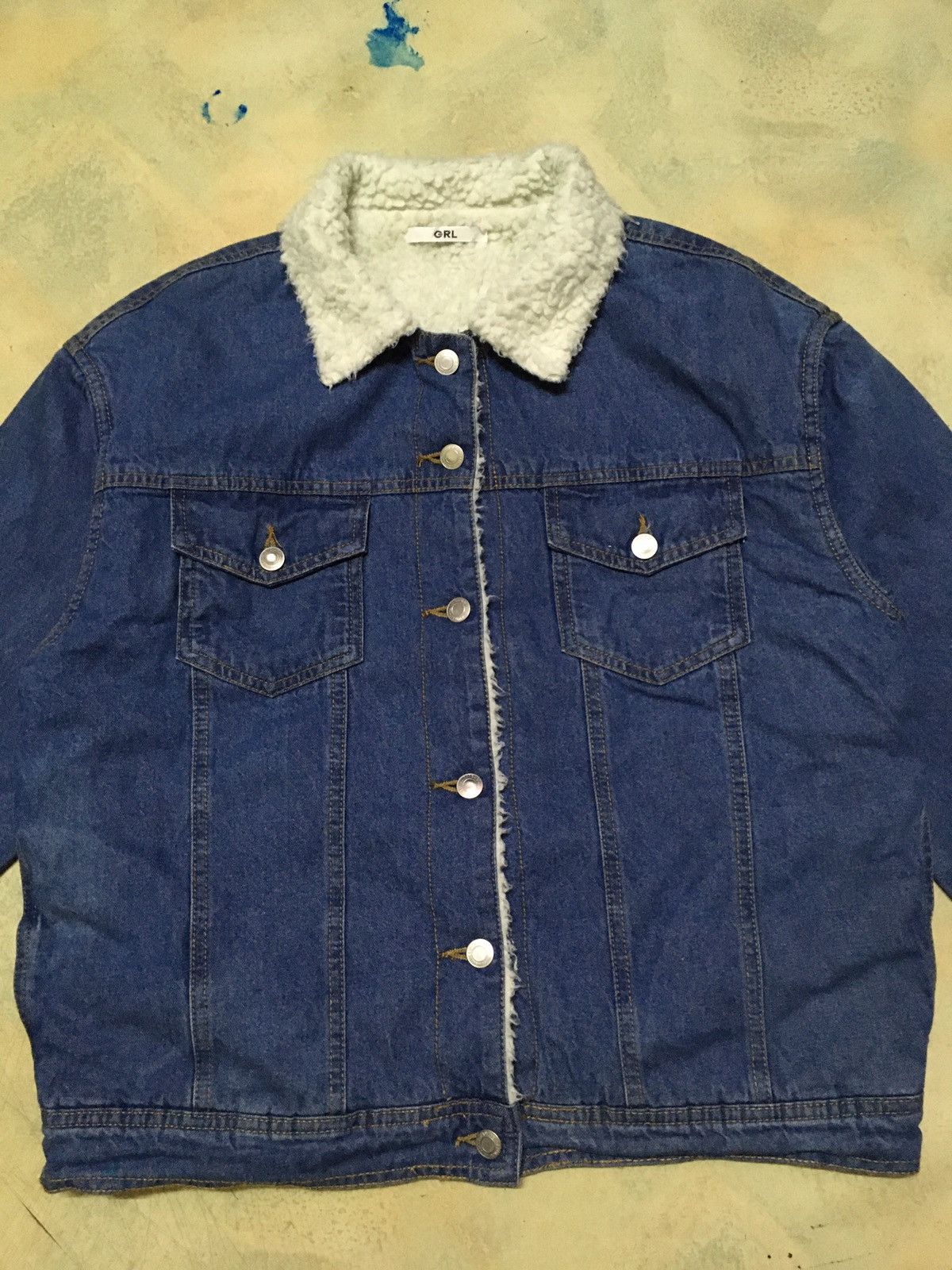 Japanese Brand Japanese Brand GRL Denim Sherpa Jacket Size US L / EU 52-54 / 3 - 3 Thumbnail