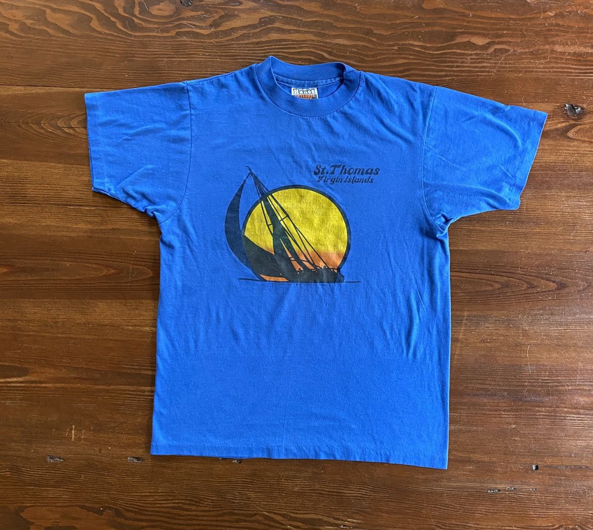 Hanes Vintage 70’s St. Thomas Islands Sailboat Single Stitch Tee Size US XS / EU 42 / 0 - 1 Thumbnail
