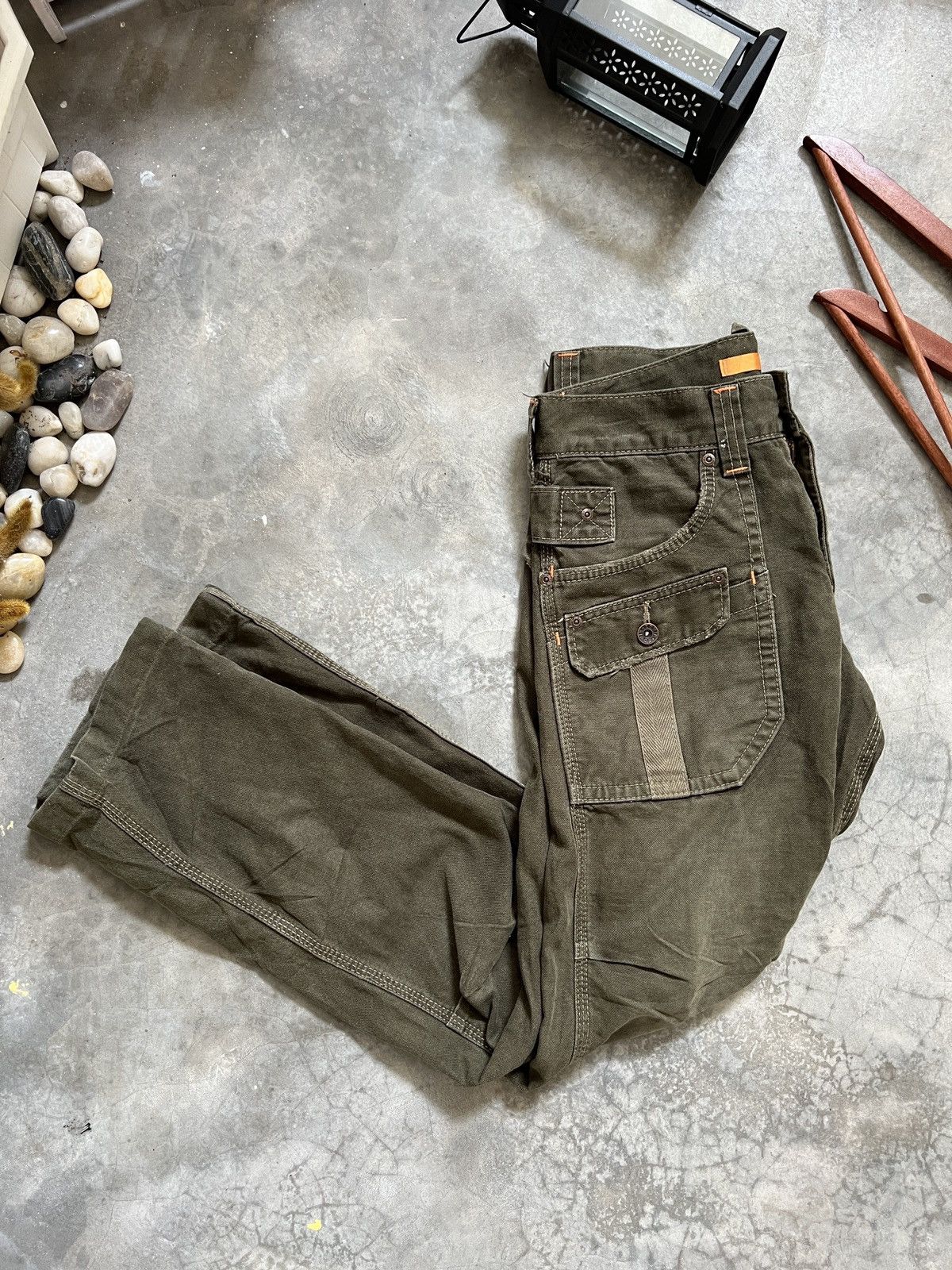 Japanese Brand × Vintage Edwin Bondage Khakis Cargo Pants Size US 30 / EU 46 - 15 Thumbnail