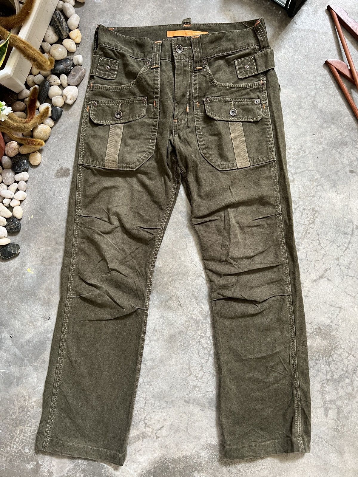 Japanese Brand × Vintage Edwin Bondage Khakis Cargo Pants Size US 30 / EU 46 - 2 Thumbnail