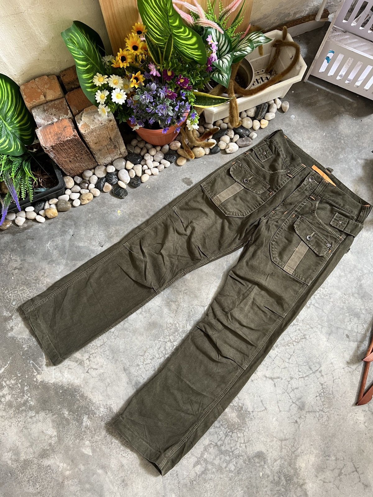 Japanese Brand × Vintage Edwin Bondage Khakis Cargo Pants Size US 30 / EU 46 - 4 Thumbnail