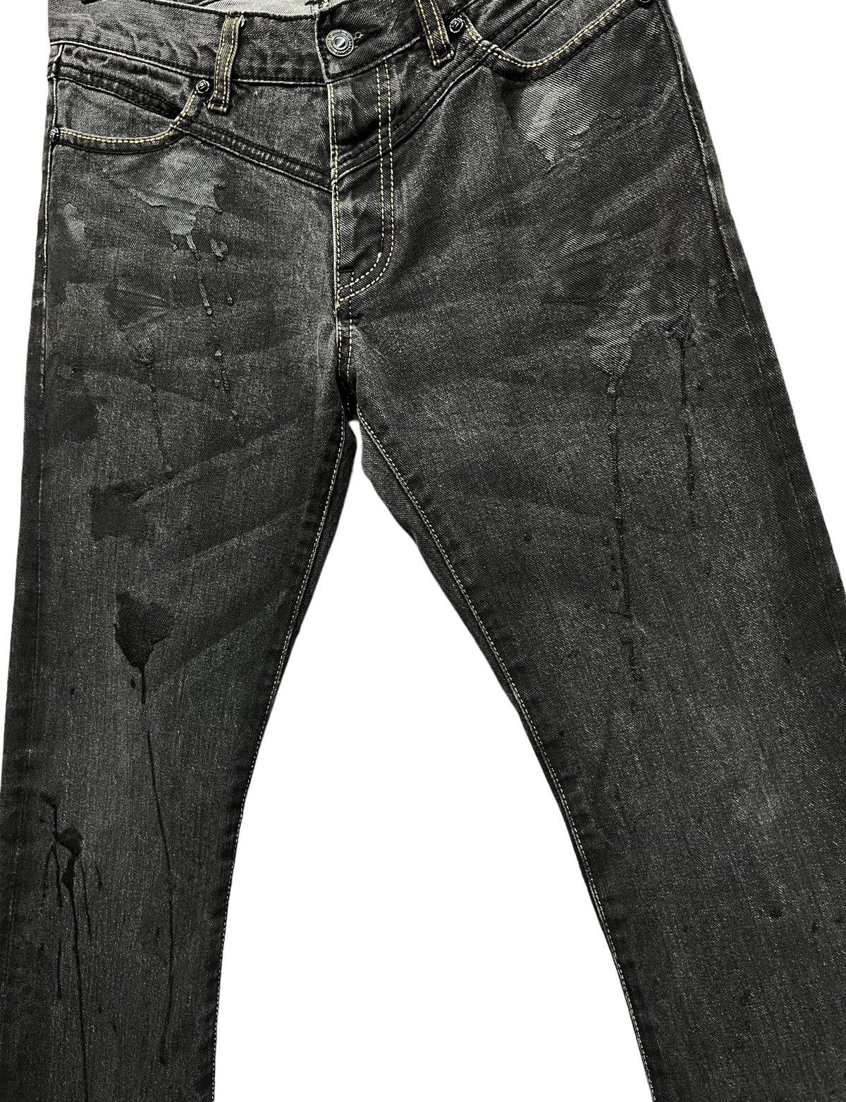 GOSTAR DE FUGA FUGA Black Vomit Melted Demon Fit Flared Denim Size 28" / US 6 / IT 42 - 4 Thumbnail