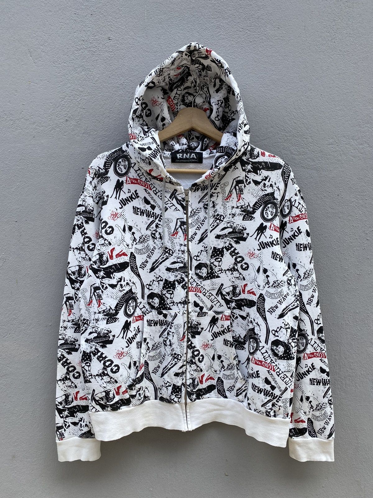 20471120 💥RARE💥RNA ALTERNATIVE New Wave/Anarchist Full Print Hoodie Size US M / EU 48-50 / 2 - 1 Thumbnail